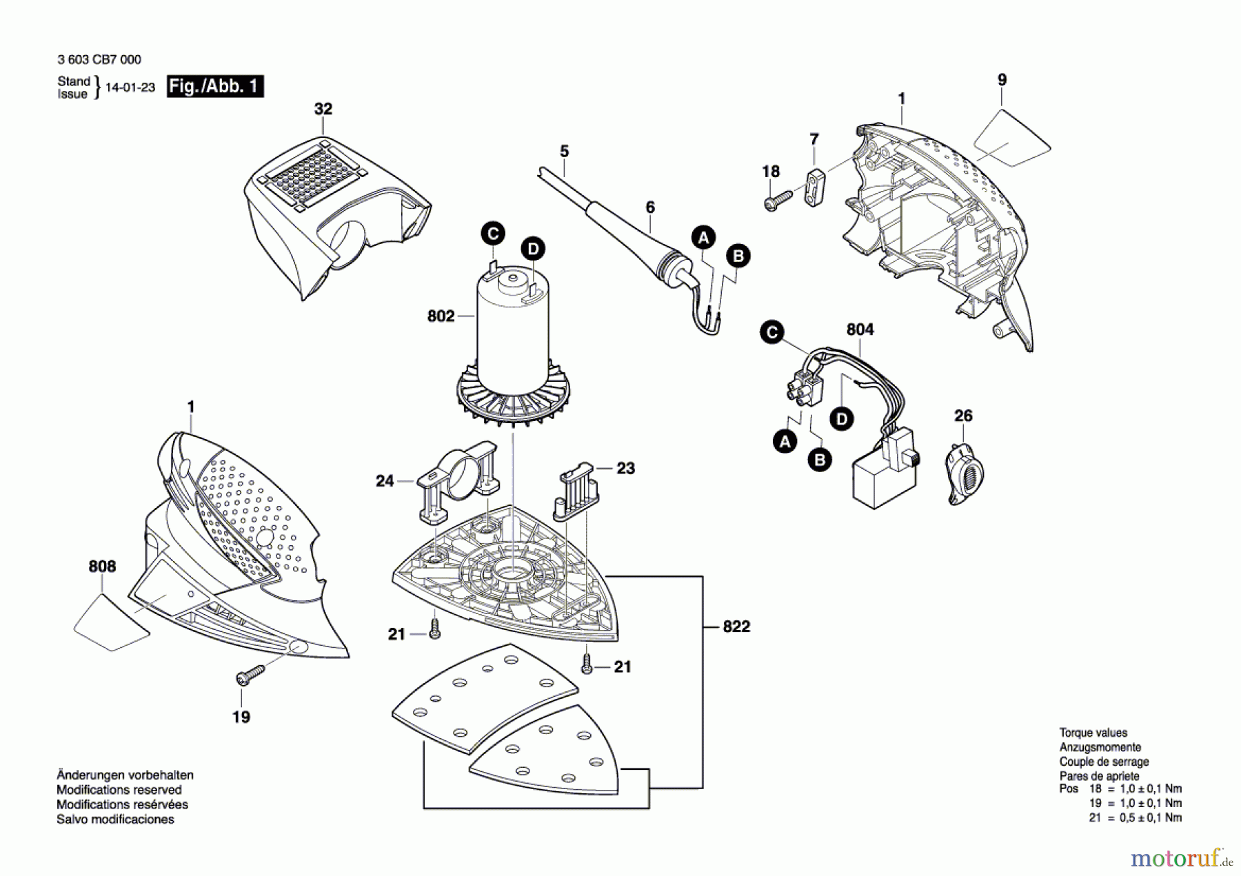  Bosch Werkzeug Schwingschleifer PSM 100 A Seite 1