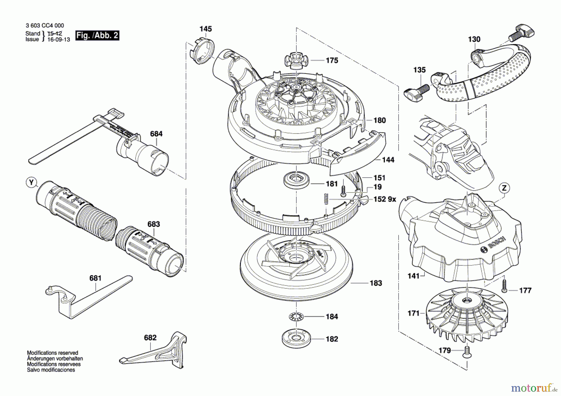  Bosch Werkzeug Trockenbauschleifer PWR 180 CE Seite 2