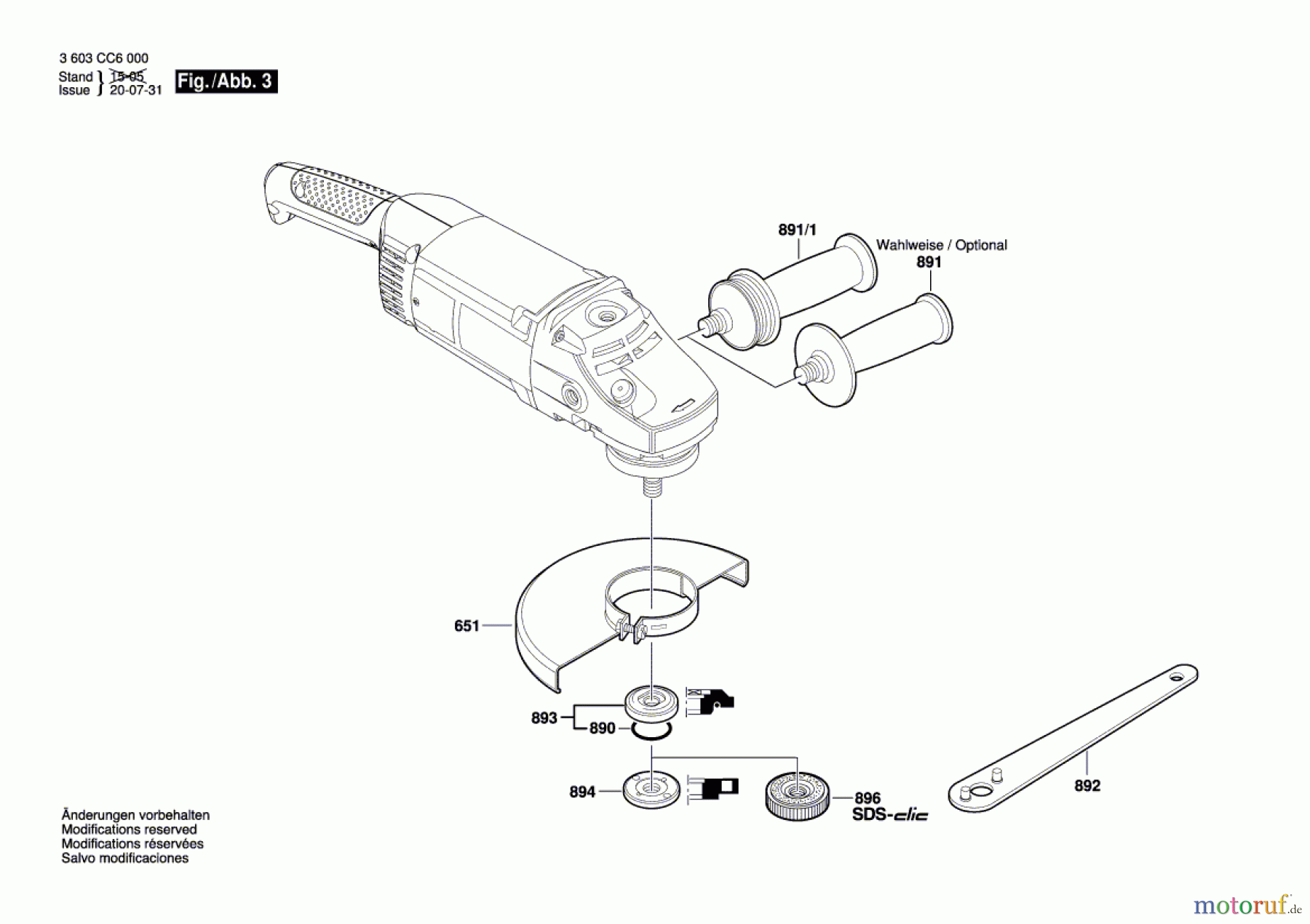  Bosch Werkzeug Winkelschleifer PWS 2000-230 JE Seite 3