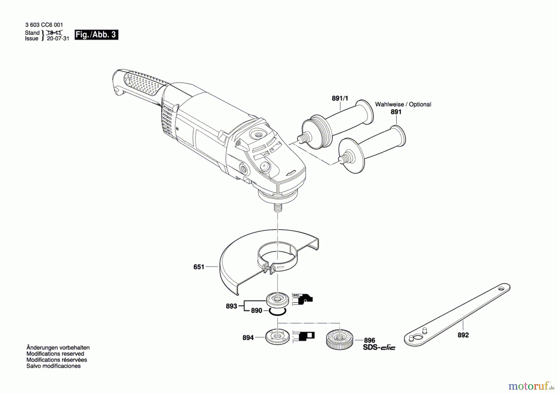  Bosch Werkzeug Winkelschleifer PWS 2000-230 JE Seite 3