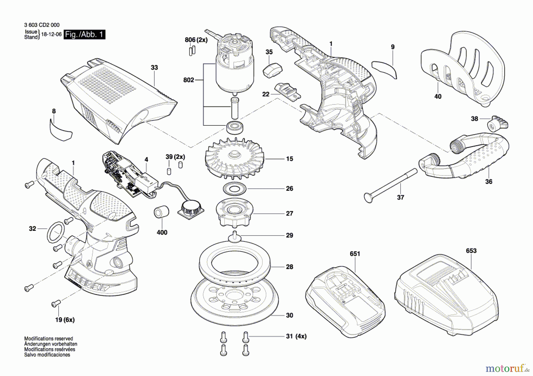  Bosch Werkzeug Exzenterschleifer AdvancedOrbit 18 Seite 1