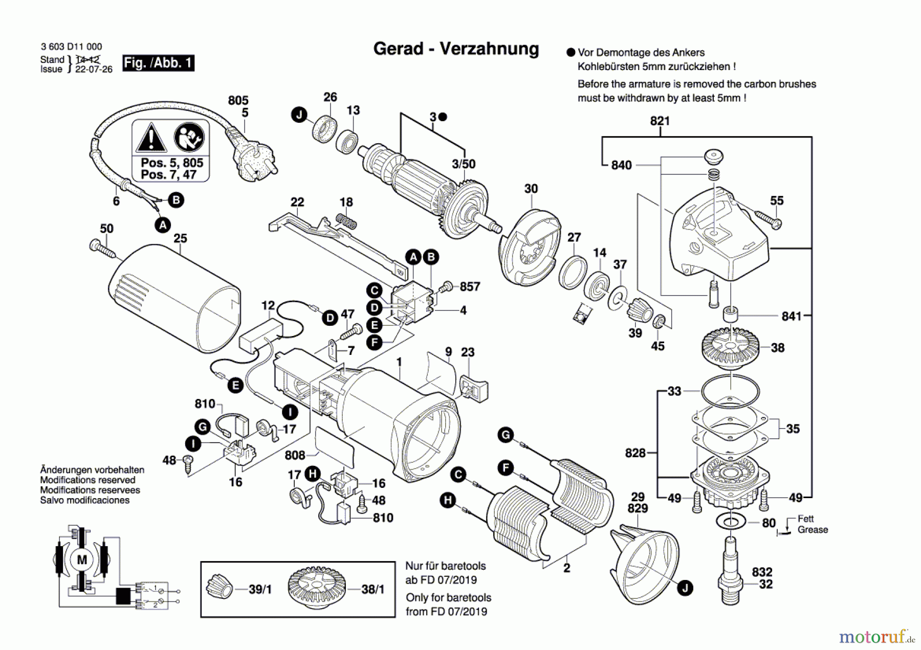  Bosch Werkzeug Winkelschleifer PWS 650 Seite 1