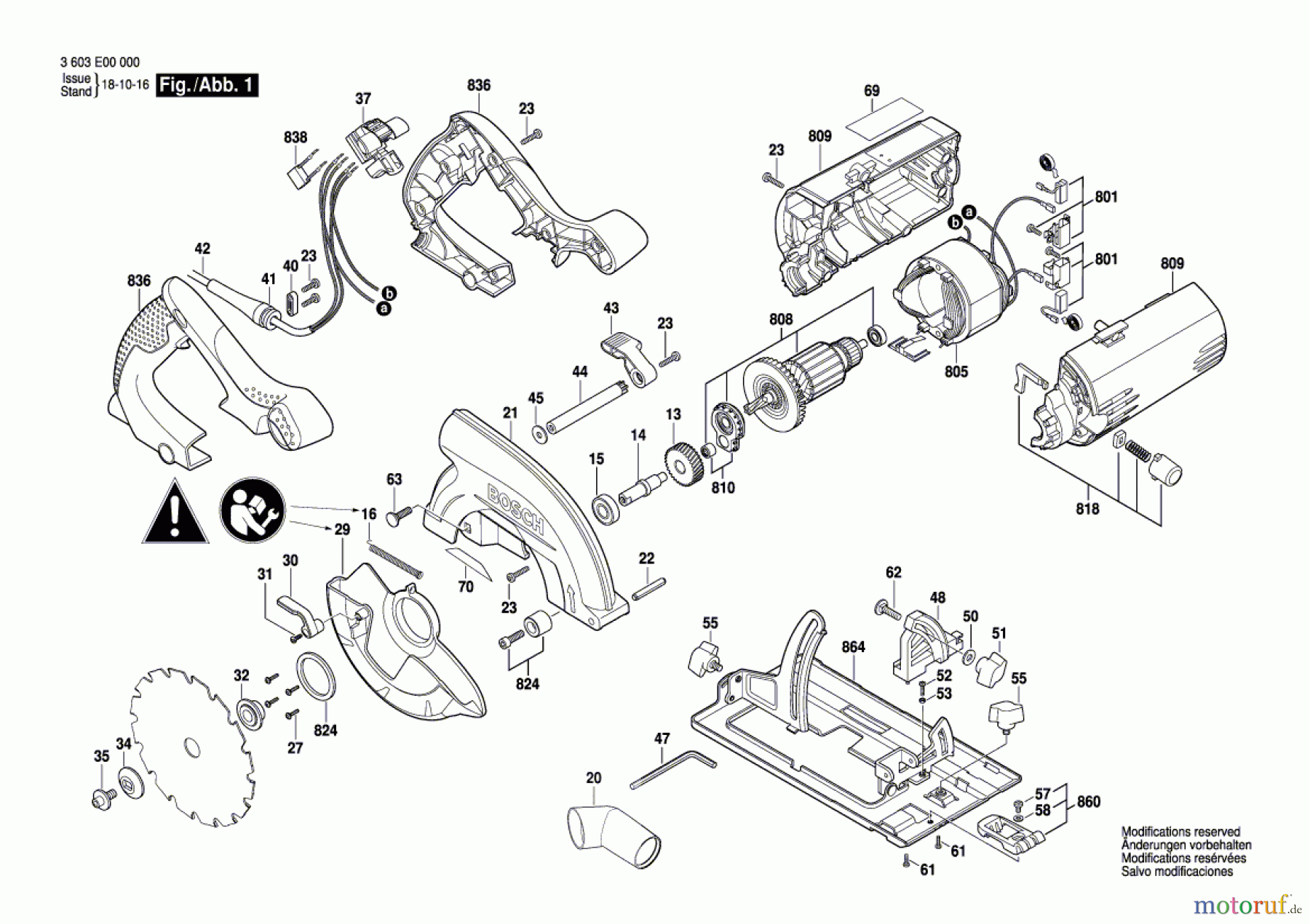  Bosch Werkzeug Handkreissäge PKS 55 Seite 1
