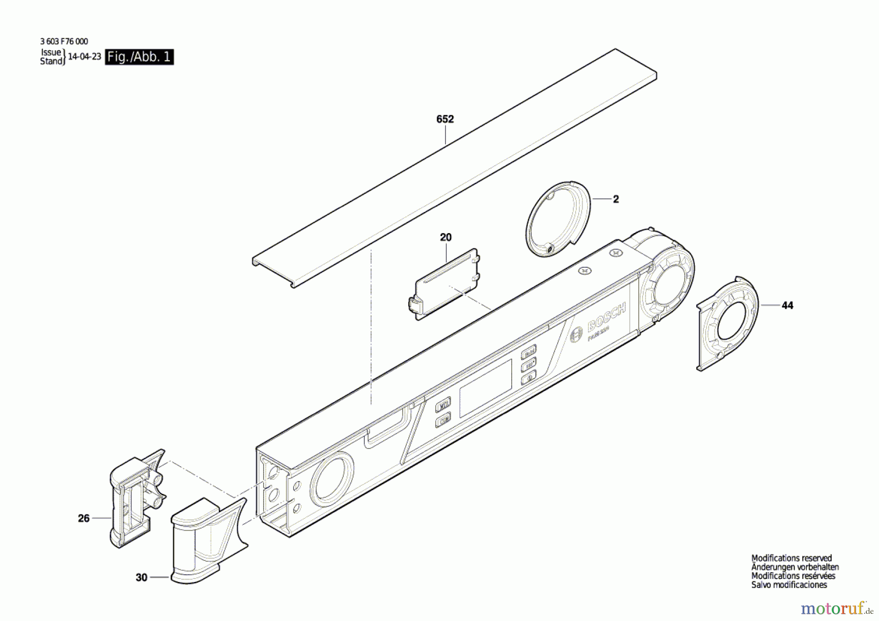  Bosch Werkzeug Winkelmesser PAM 220 Seite 1
