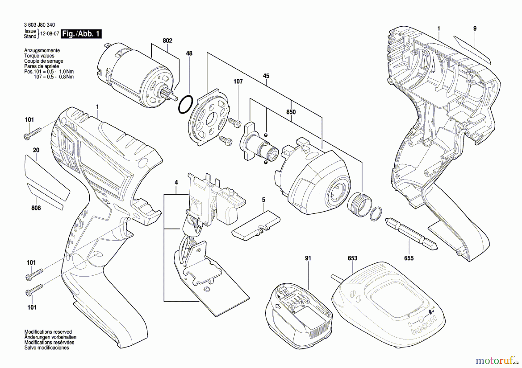  Bosch Werkzeug Schlagschrauber PDR 18 V-LI Seite 1