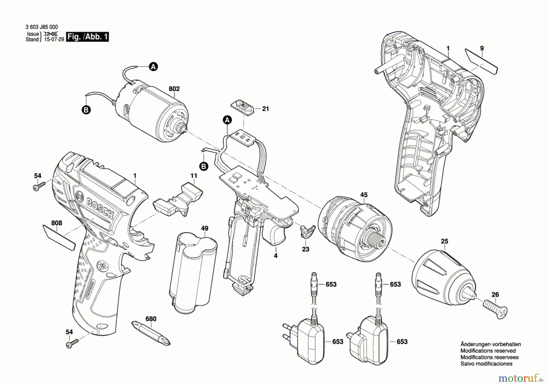  Bosch Akku Werkzeug Akku-Bohrschrauber PSR 1080 LI Seite 1