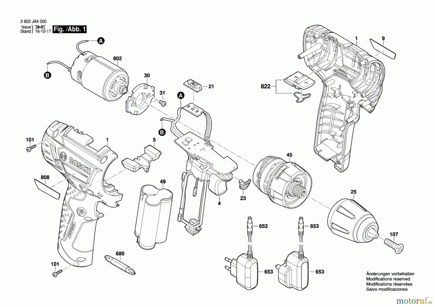  Bosch Akku Werkzeug Akku-Bohrschrauber PSR 10,8 LI-2 Seite 1