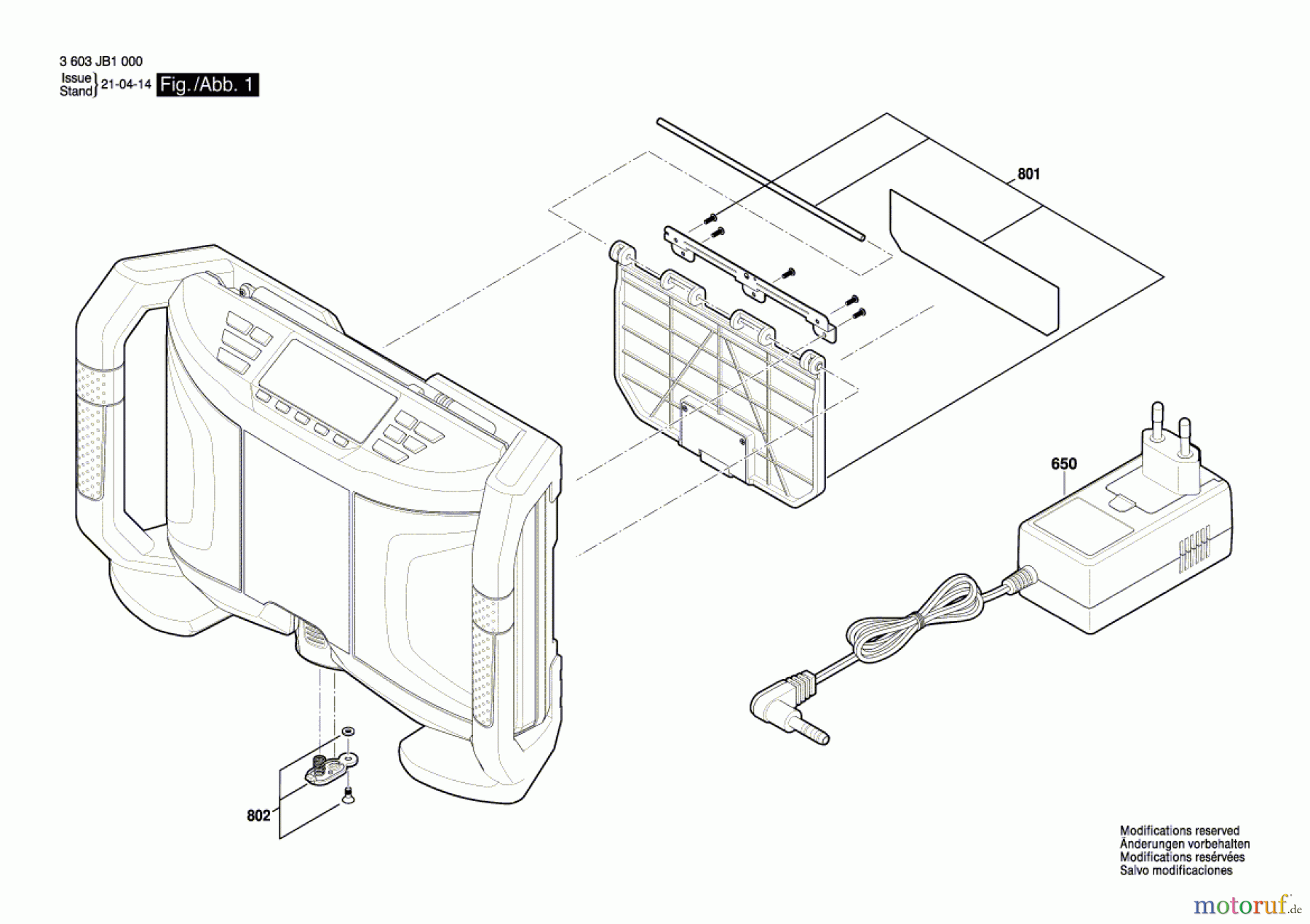  Bosch Werkzeug Power-Radiobox PRA 10,8 LI Seite 1