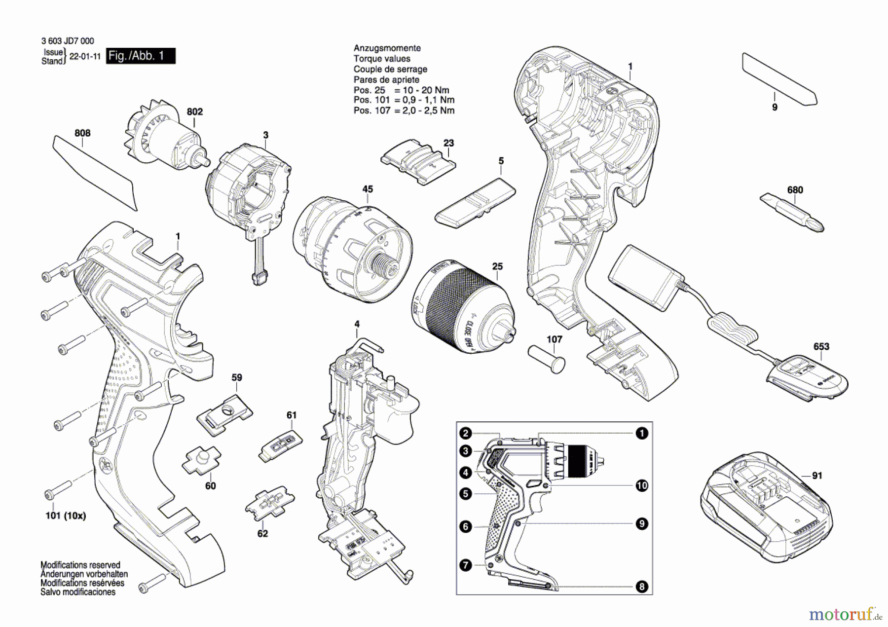  Bosch Akku Werkzeug Akku-Bohrschrauber UniversalDrill 18V-60 Seite 1