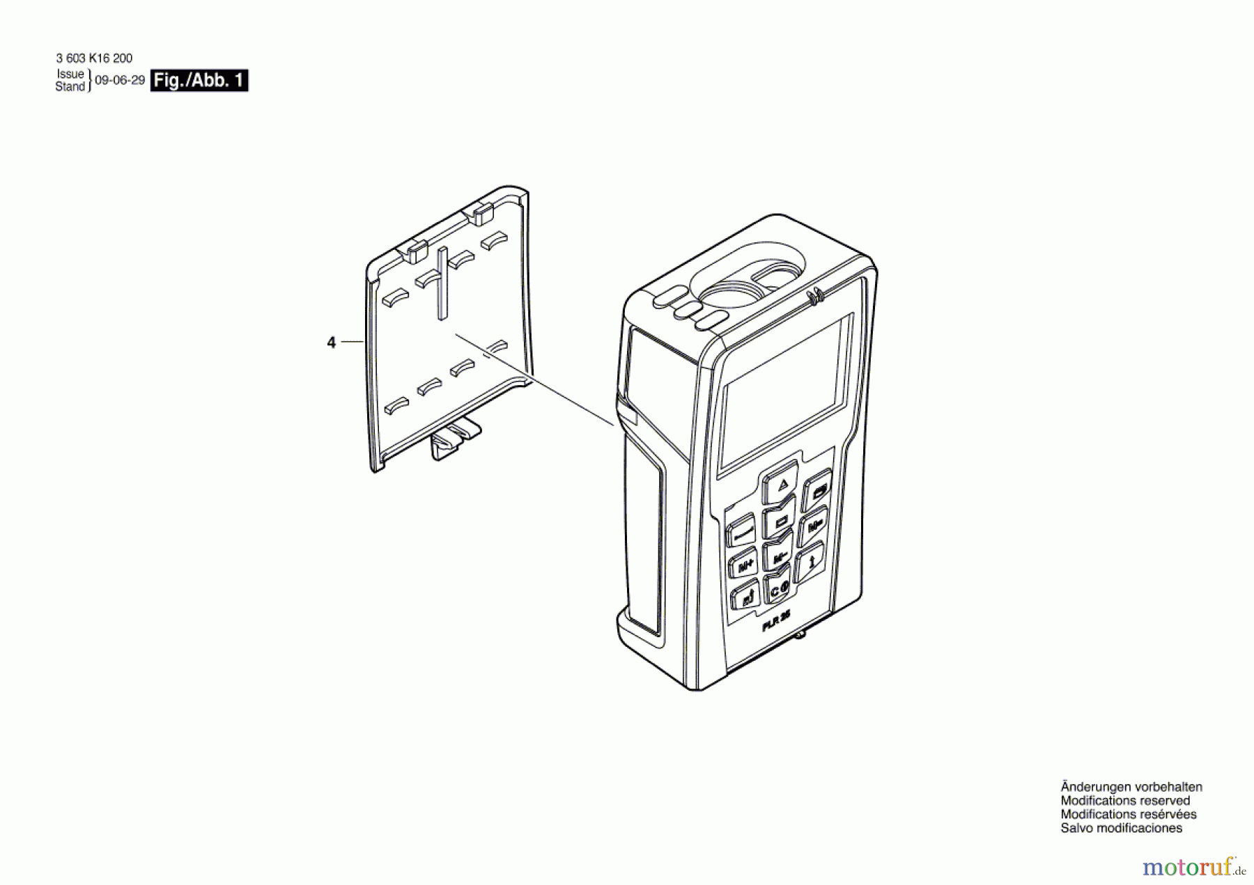  Bosch Werkzeug Entfernungsmesser PLR 25 Seite 1
