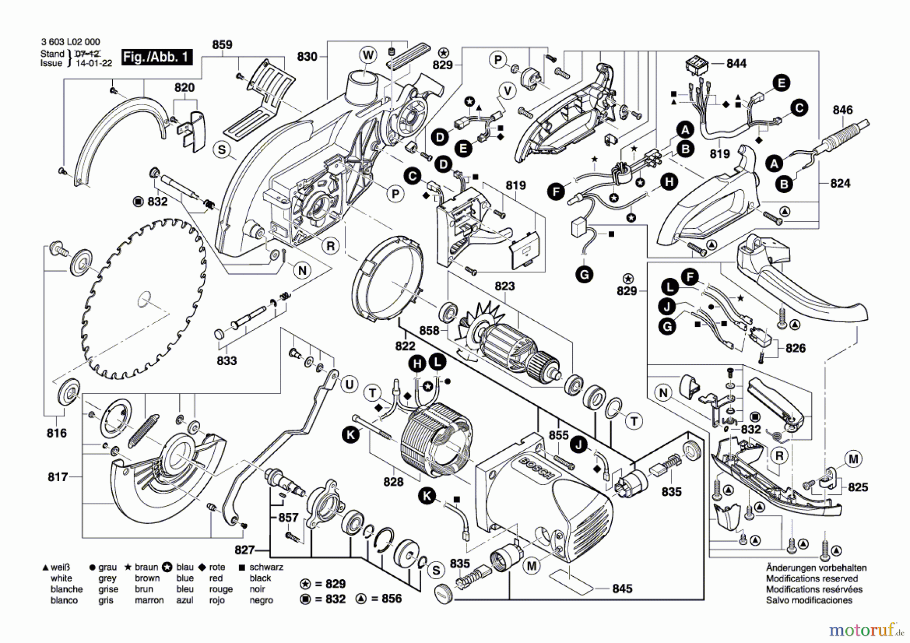  Bosch Werkzeug Kapp-/Zugsäge PCM 8 S Seite 1