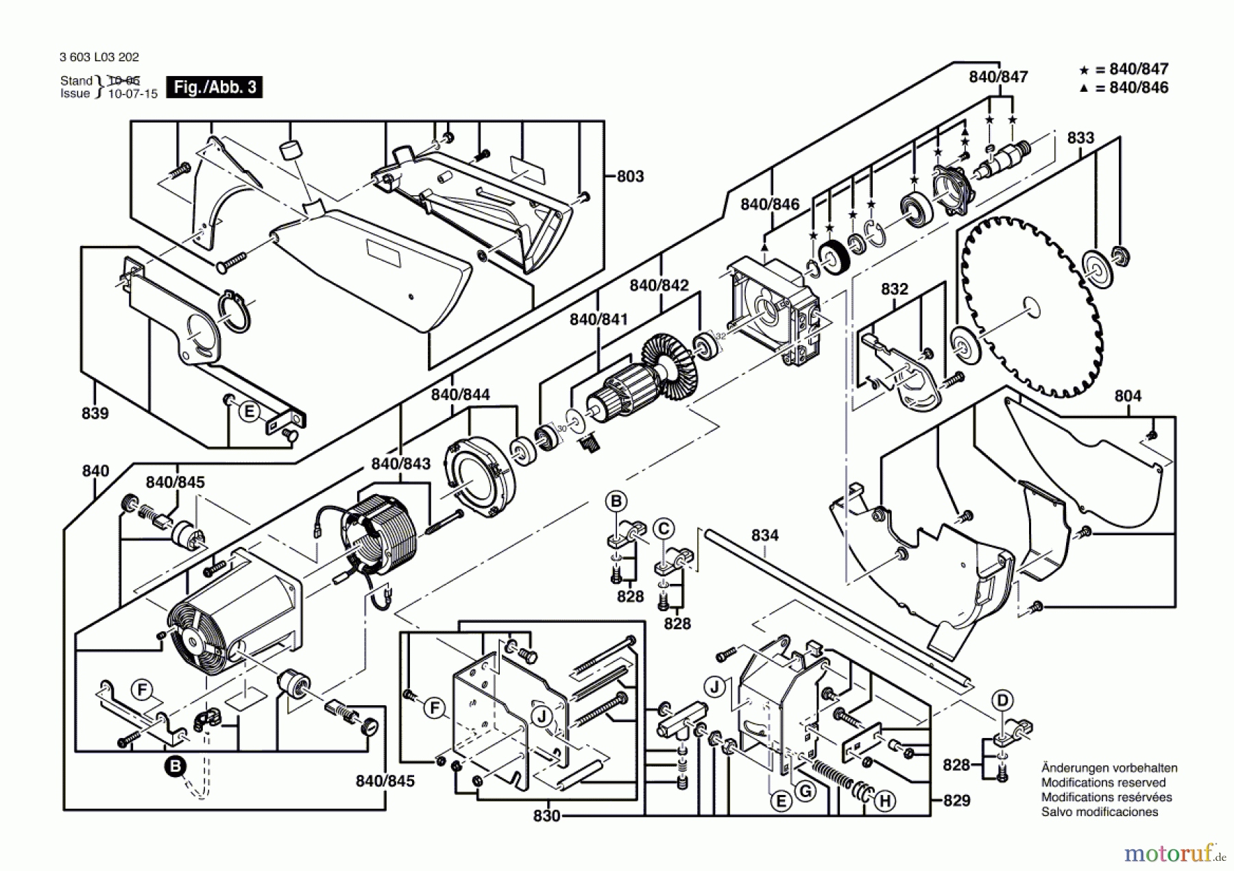  Bosch Werkzeug Tischkreissäge PTS 10 Seite 3