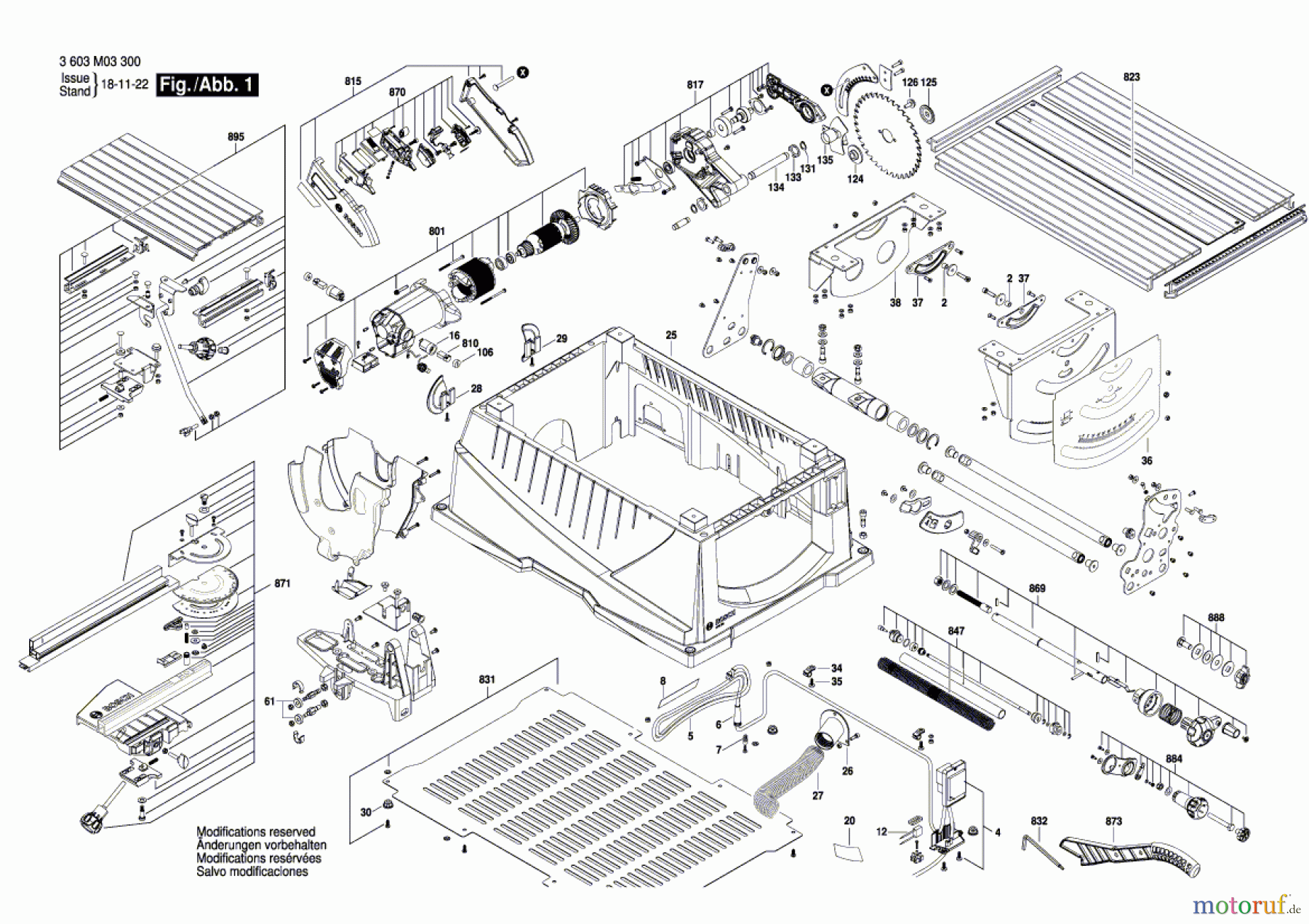  Bosch Werkzeug Tischkreissäge PPS 7S Seite 1