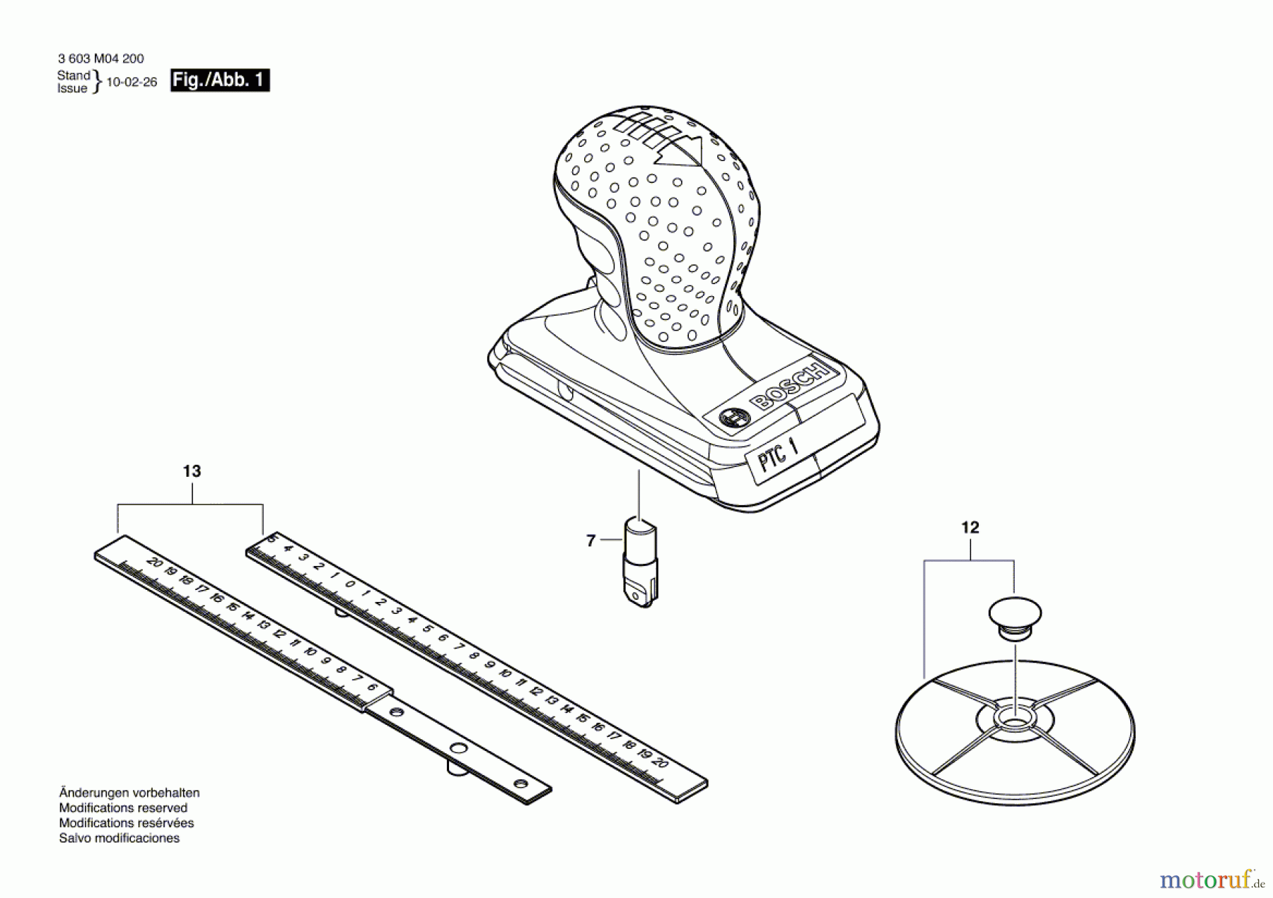  Bosch Werkzeug Fliesenschneider PTC 1 Seite 1