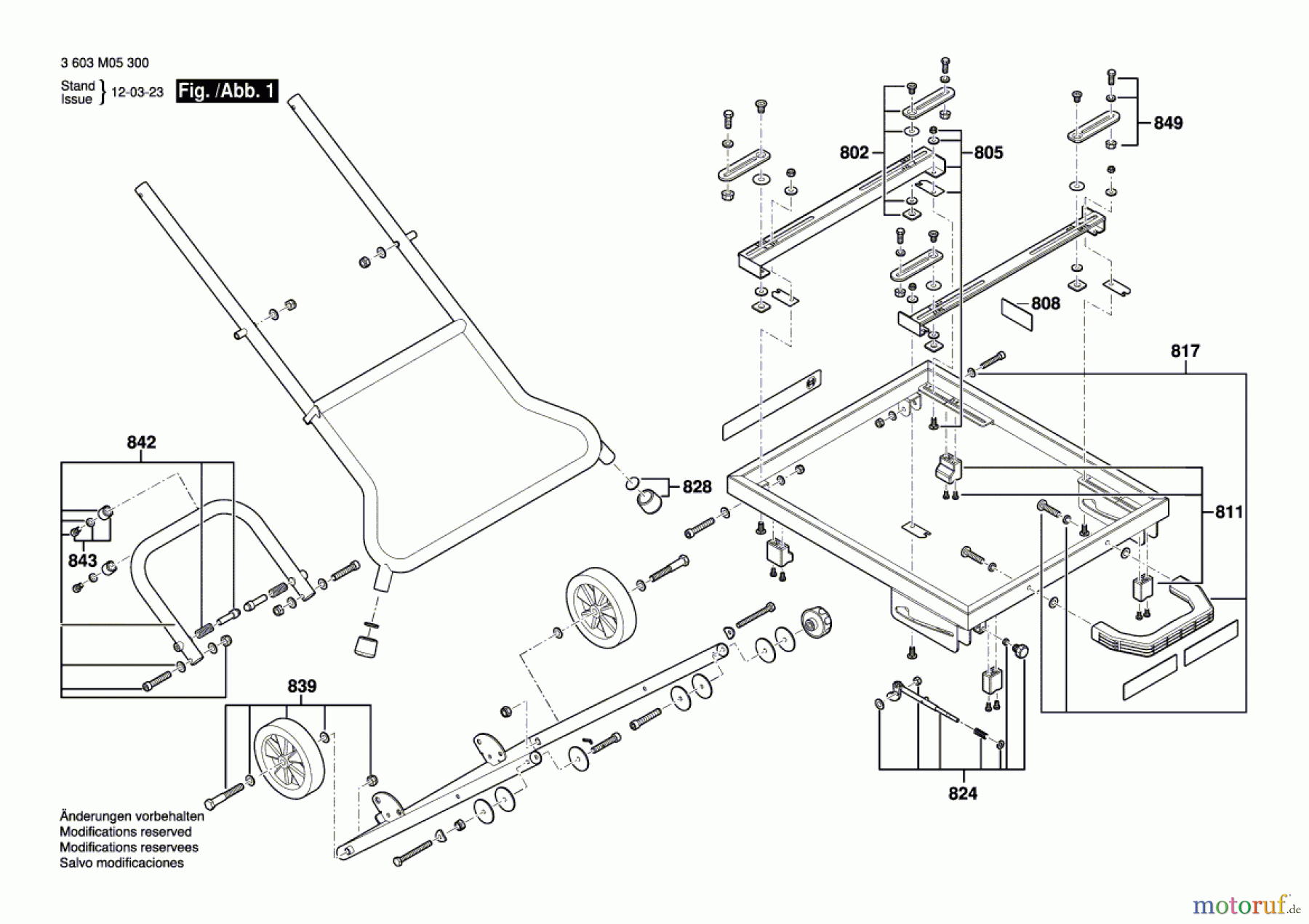  Bosch Werkzeug Tischstativ PTA 2000 Seite 1