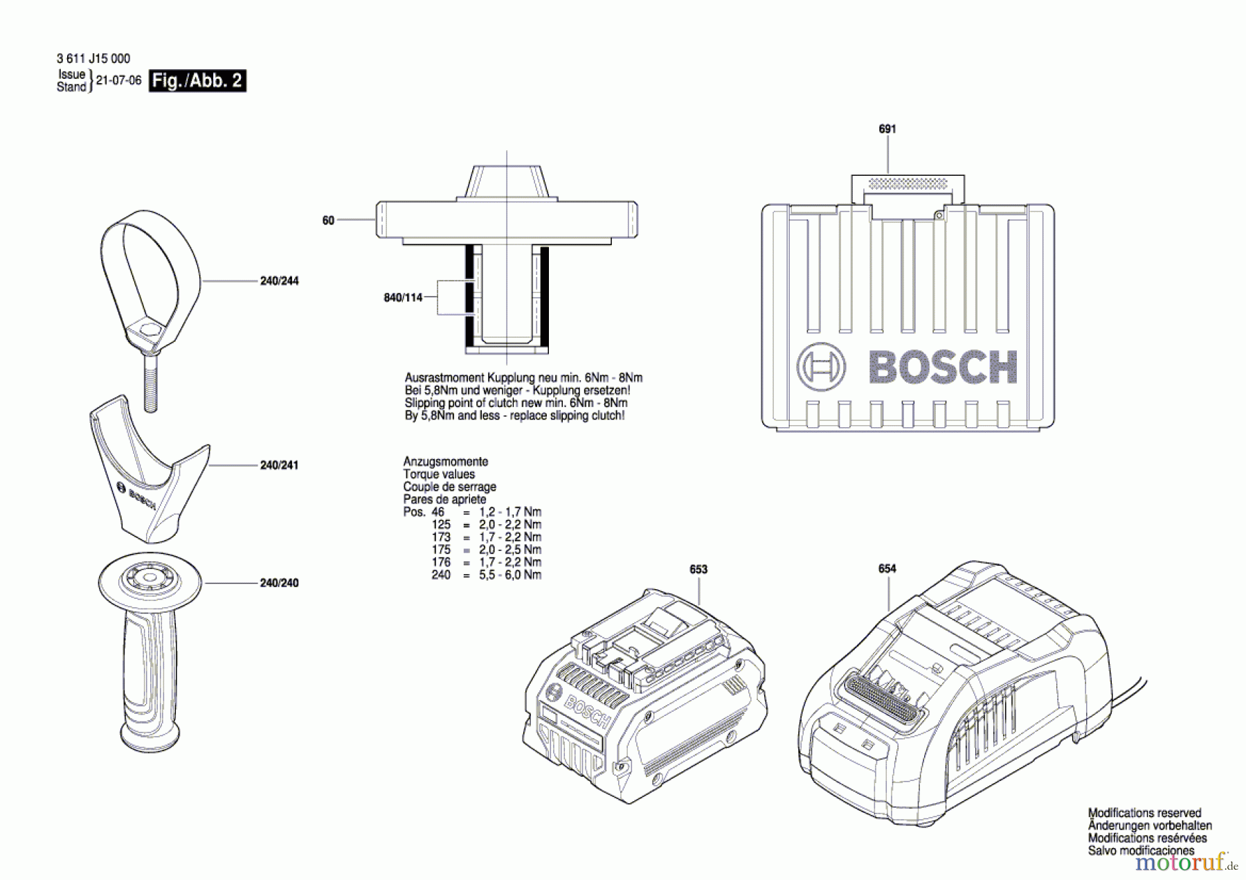  Bosch Akku Werkzeug Akku-Bohrhammer GBH 18V-36 C Seite 2
