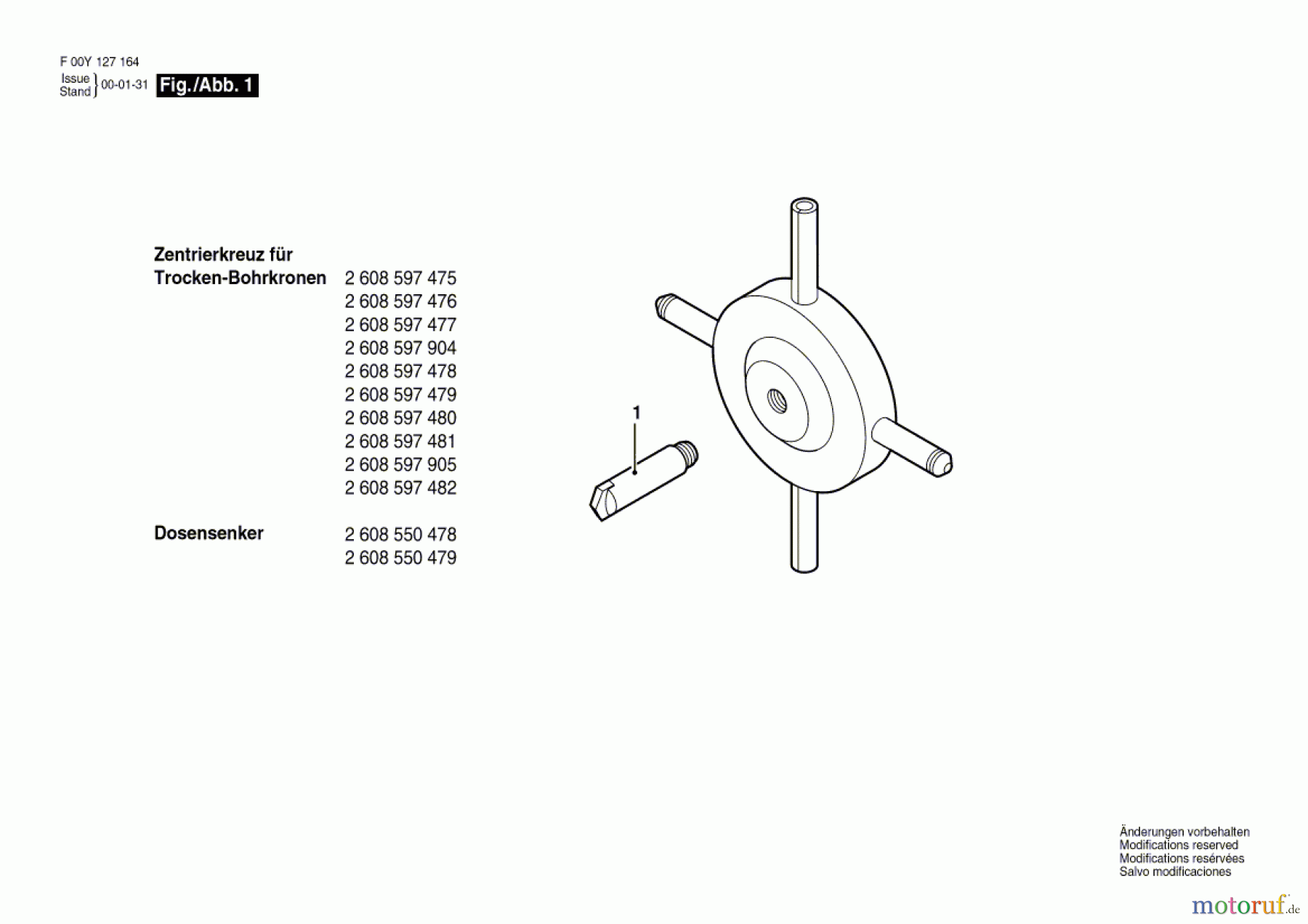  Bosch Werkzeug Zentrierstift ---- Seite 1
