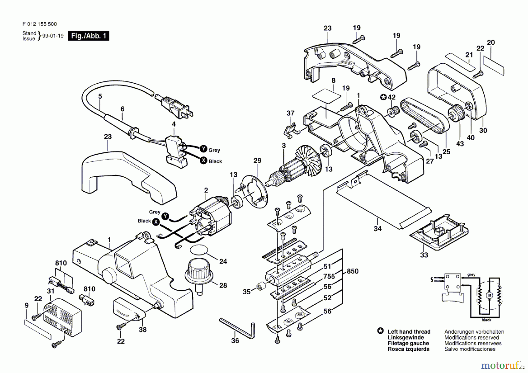  Bosch Werkzeug Handhobel 1555 Seite 1