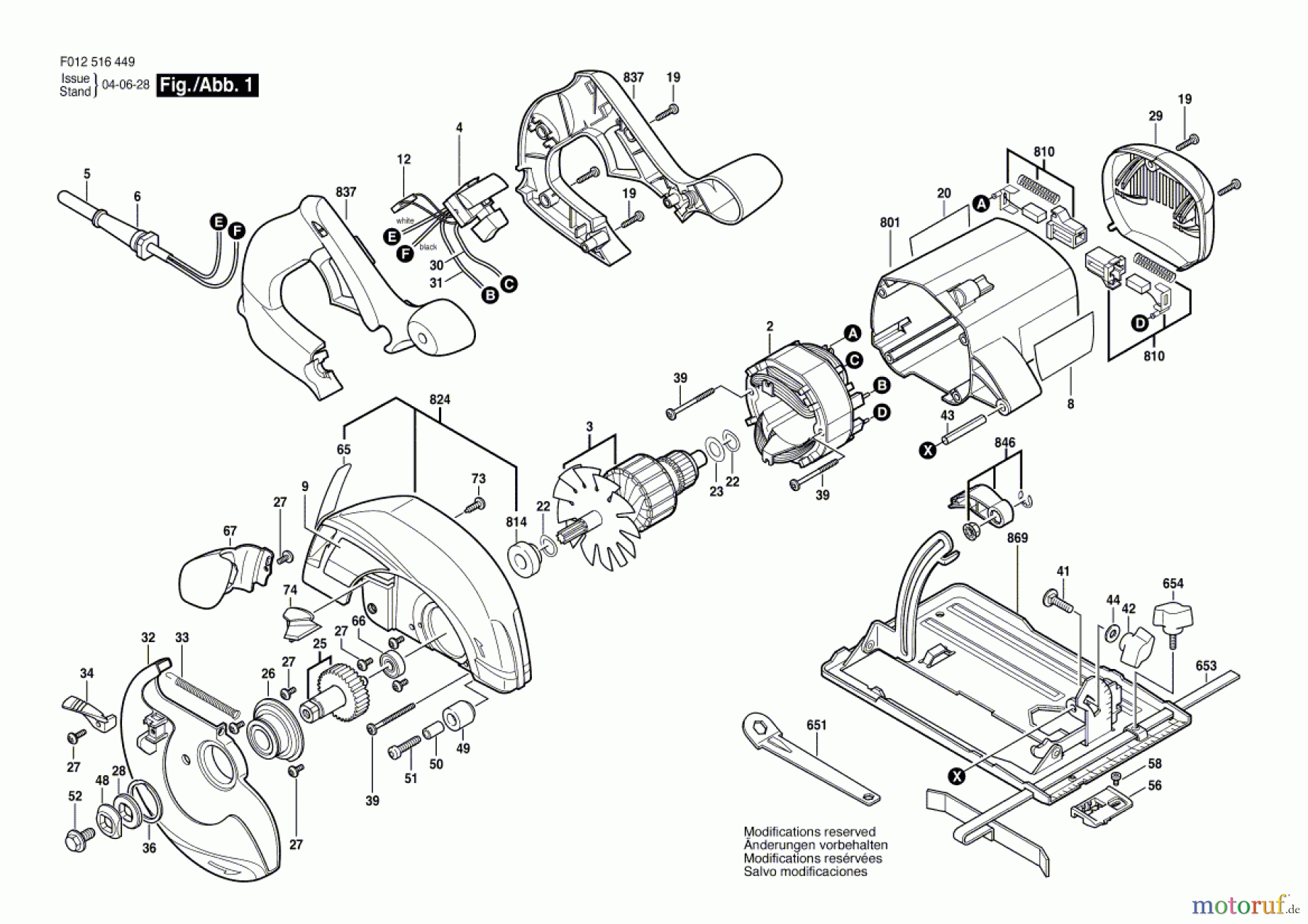  Bosch Werkzeug Handkreissäge 5164 Seite 1