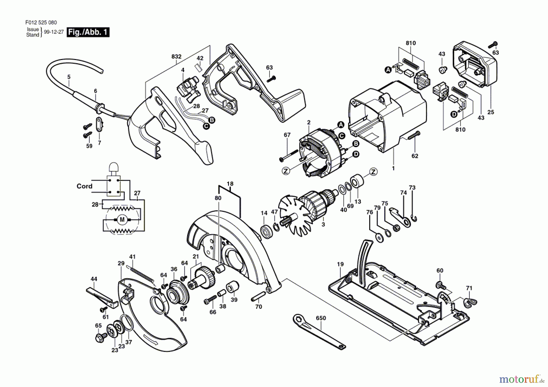  Bosch Werkzeug Gw-Handkreissäge 5250-80 Seite 1