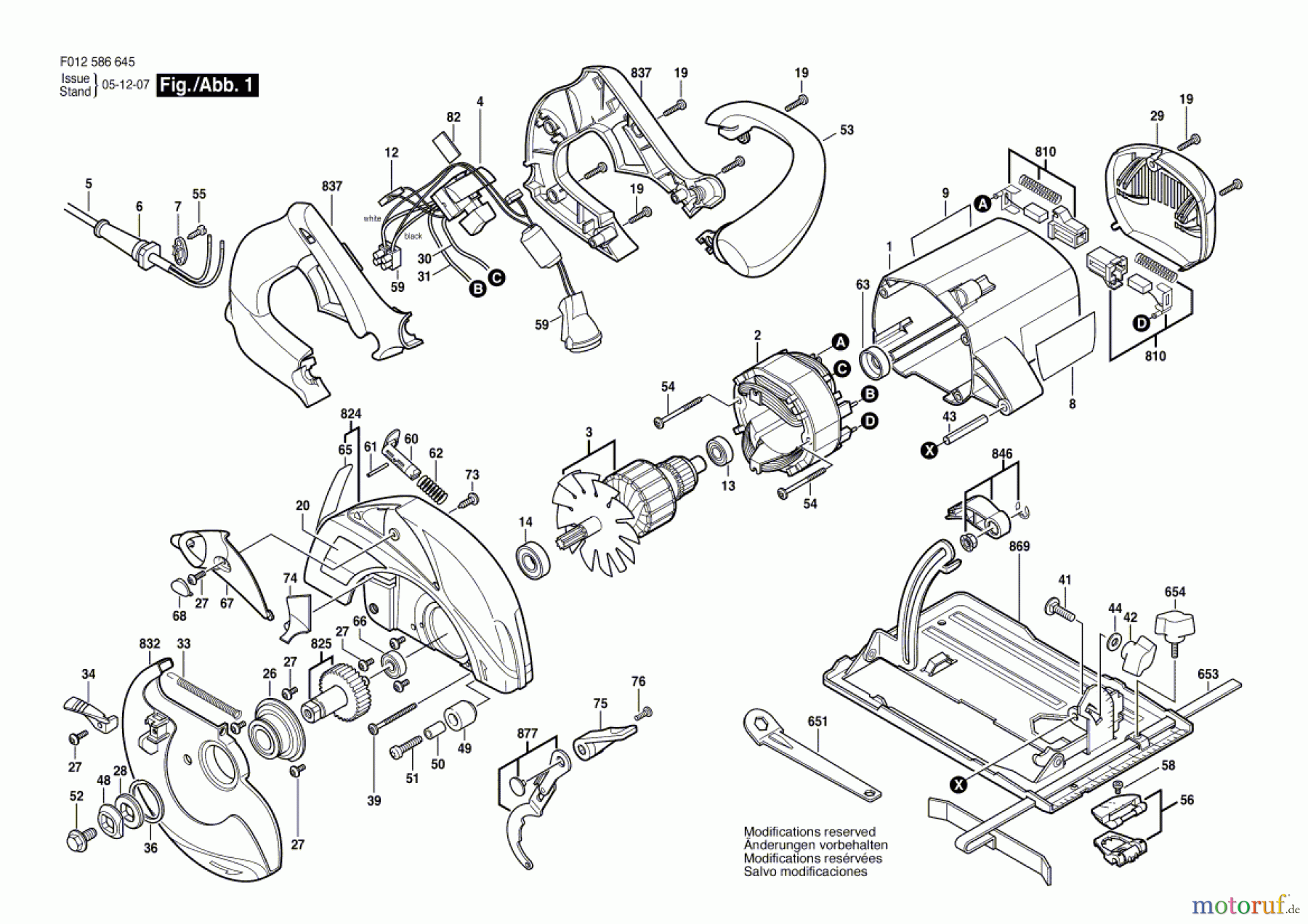  Bosch Werkzeug Handkreissäge 5866 Seite 1