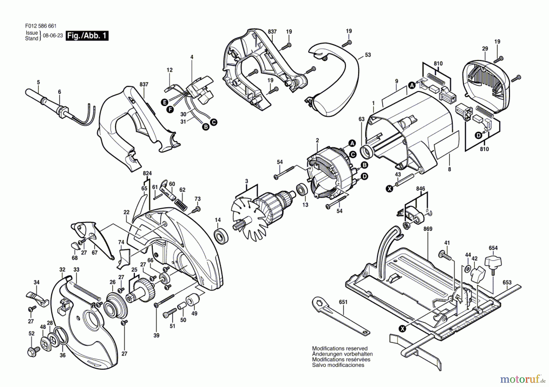  Bosch Werkzeug Handkreissäge 5866 Seite 1