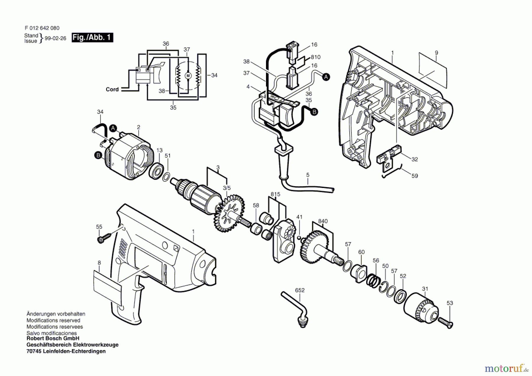  Bosch Werkzeug Schlagbohrmaschine 6420-80 Seite 1