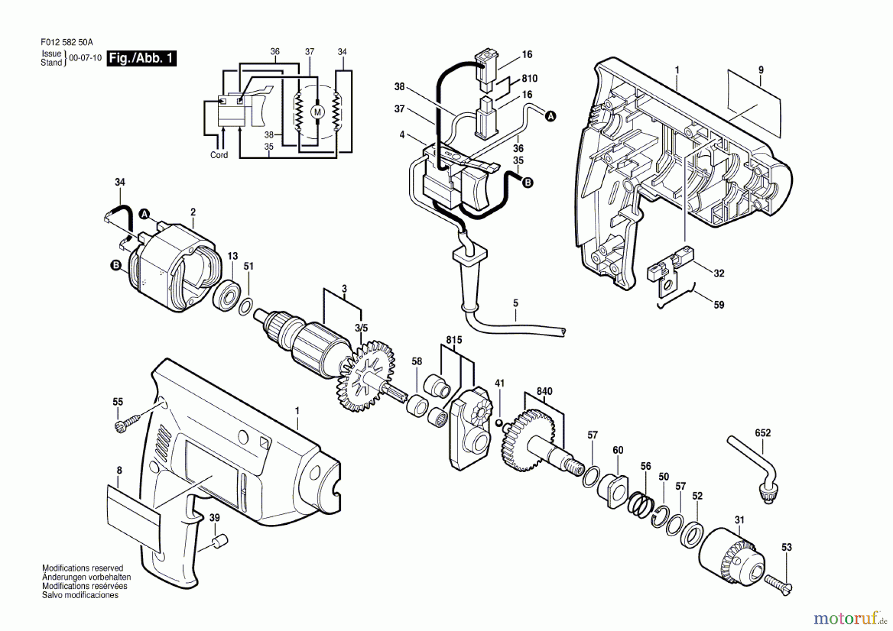  Bosch Werkzeug Bohrmaschine 6425-20 Seite 1