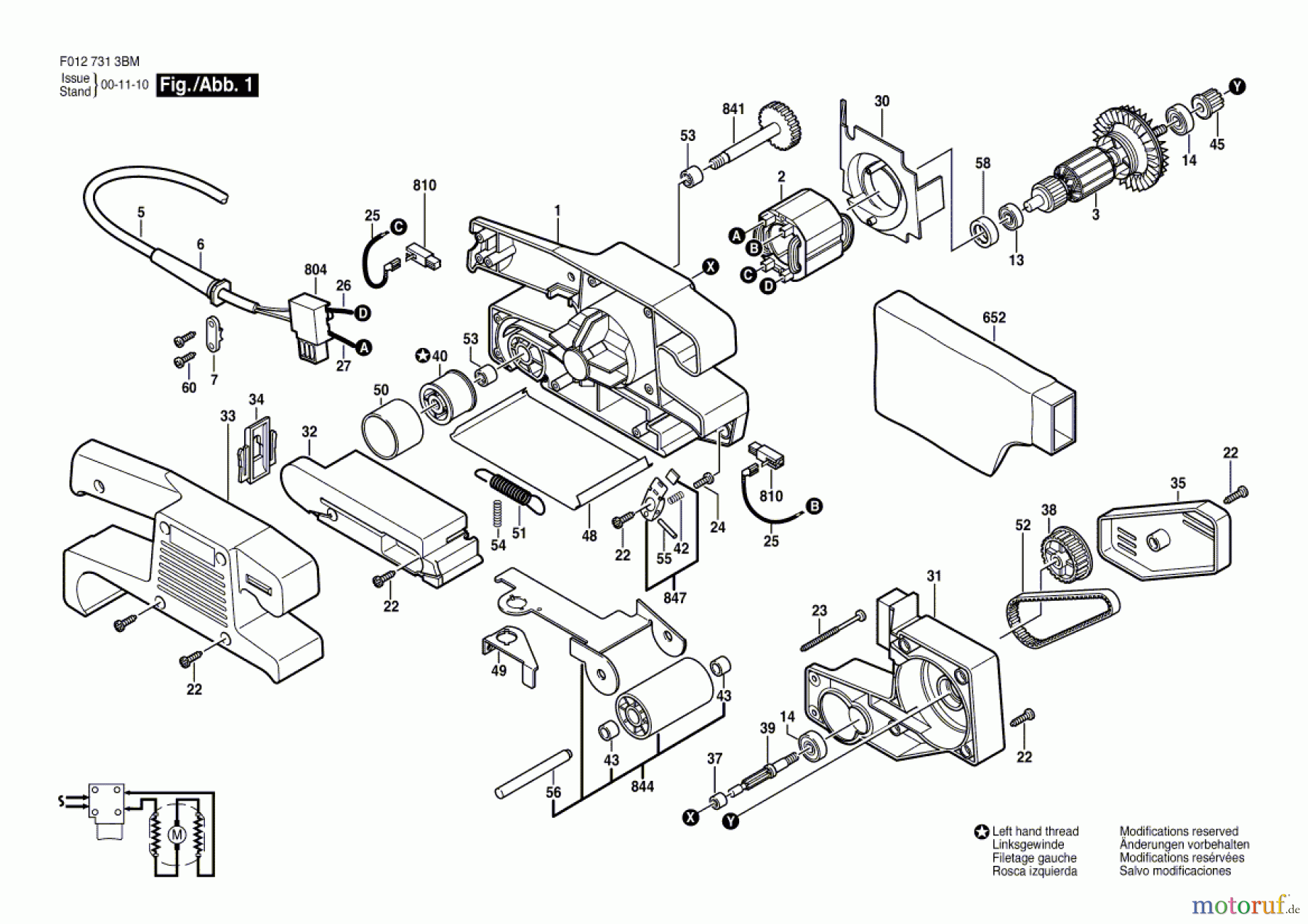  Bosch Werkzeug Bandschleifer 7313 Seite 1