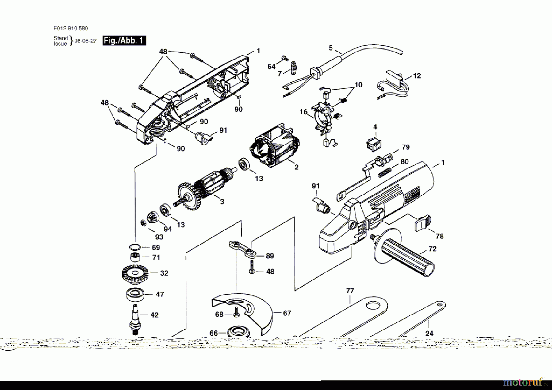  Bosch Werkzeug Hw-Winkelschleifer 9105-80 Seite 1
