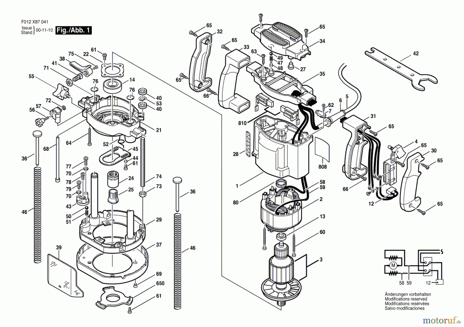  Bosch Werkzeug Oberfräse 1870 TYPE 1 Seite 1