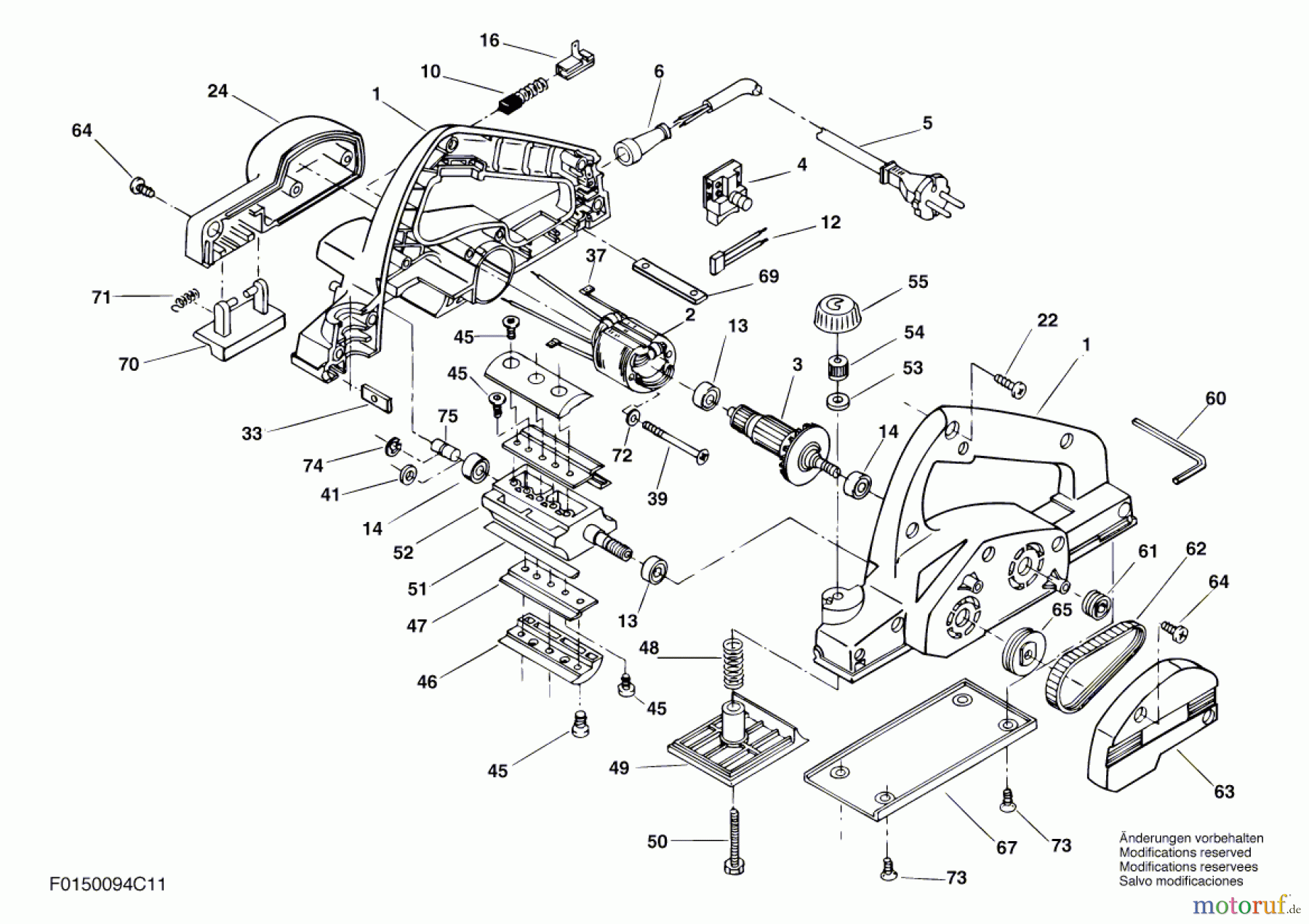  Bosch Werkzeug Handhobel 94H1 Seite 1