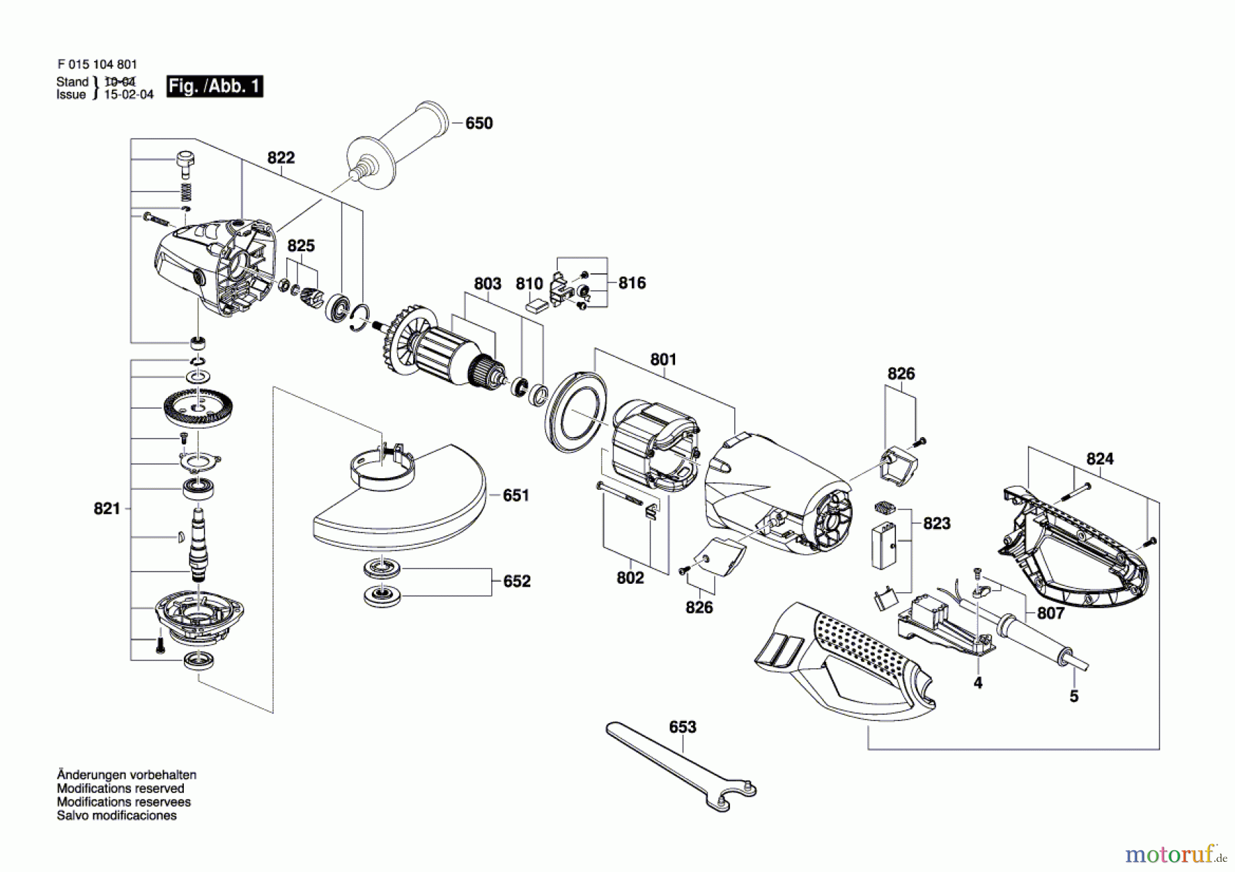  Bosch Werkzeug Winkelschleifer 1050 Seite 1