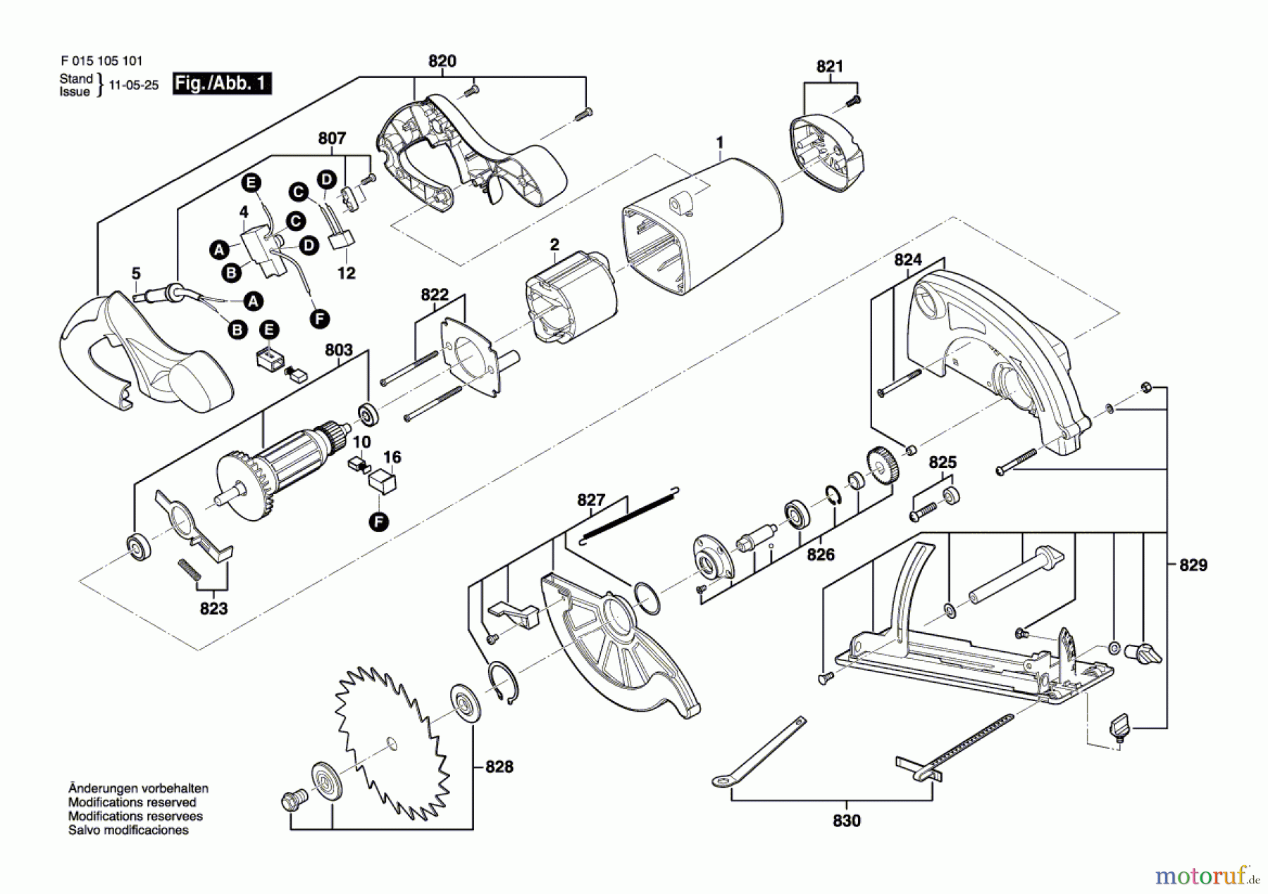  Bosch Werkzeug Handkreissäge 1051 Seite 1