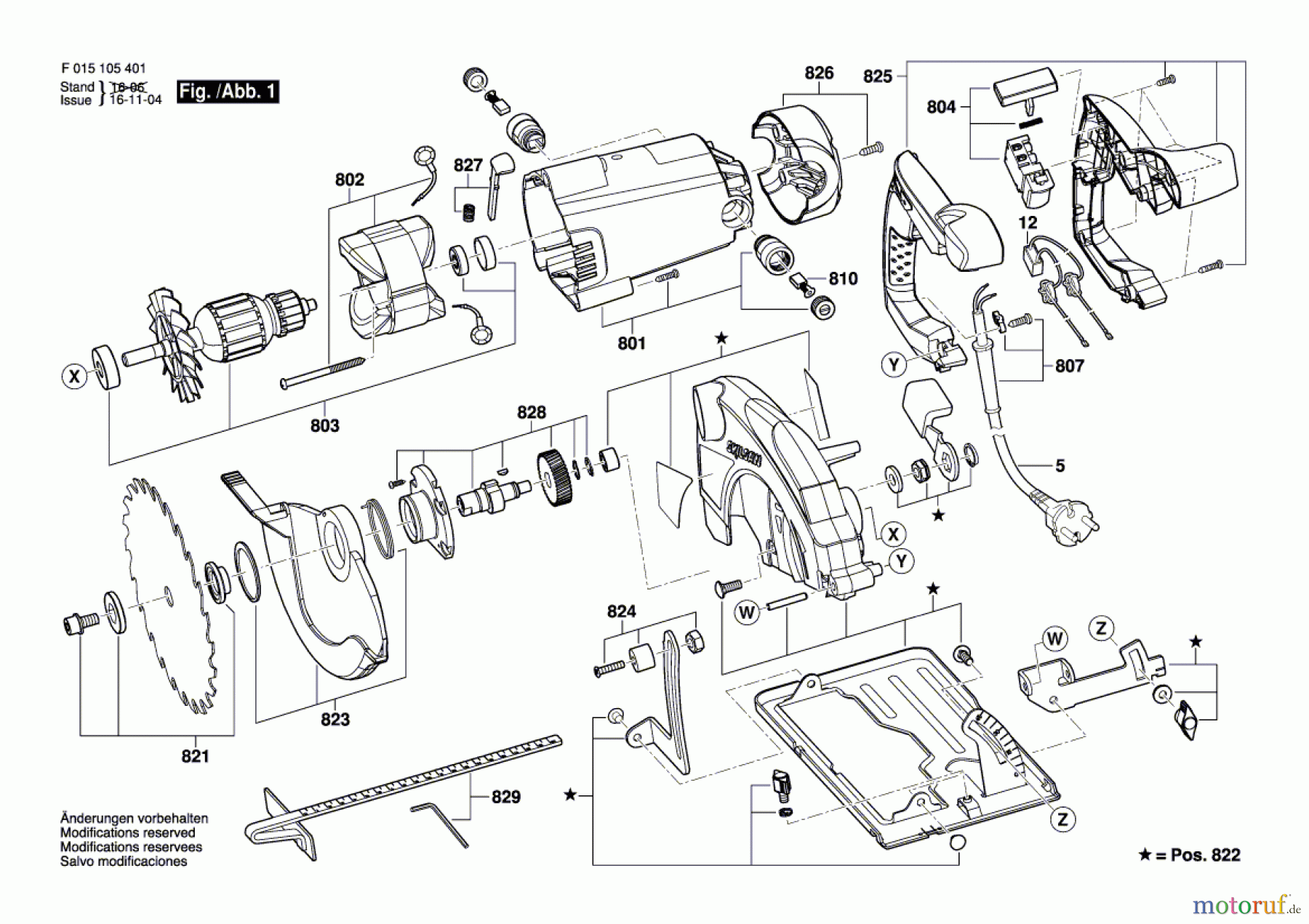  Bosch Werkzeug Handkreissäge 1054 Seite 1