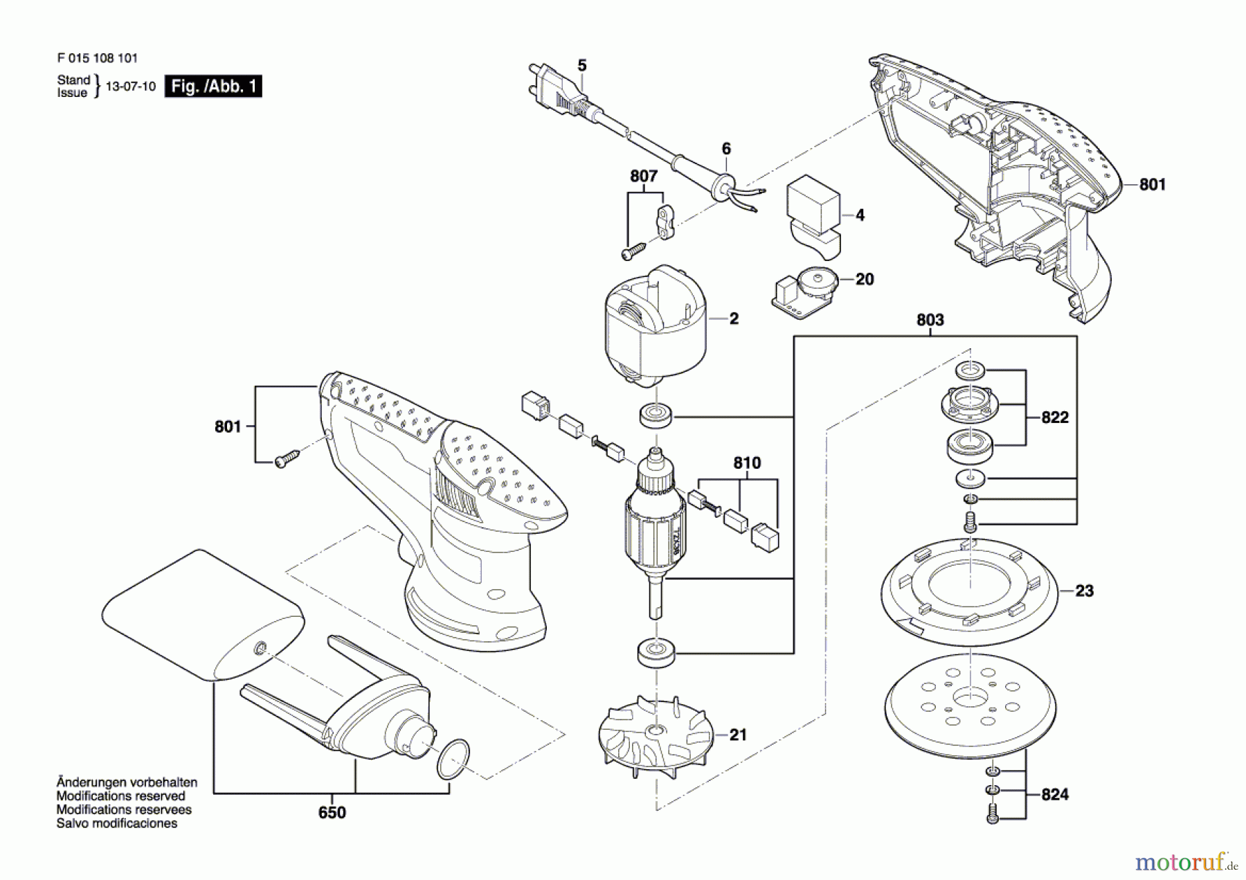  Bosch Werkzeug Exzenterschleifer 1081 Seite 1