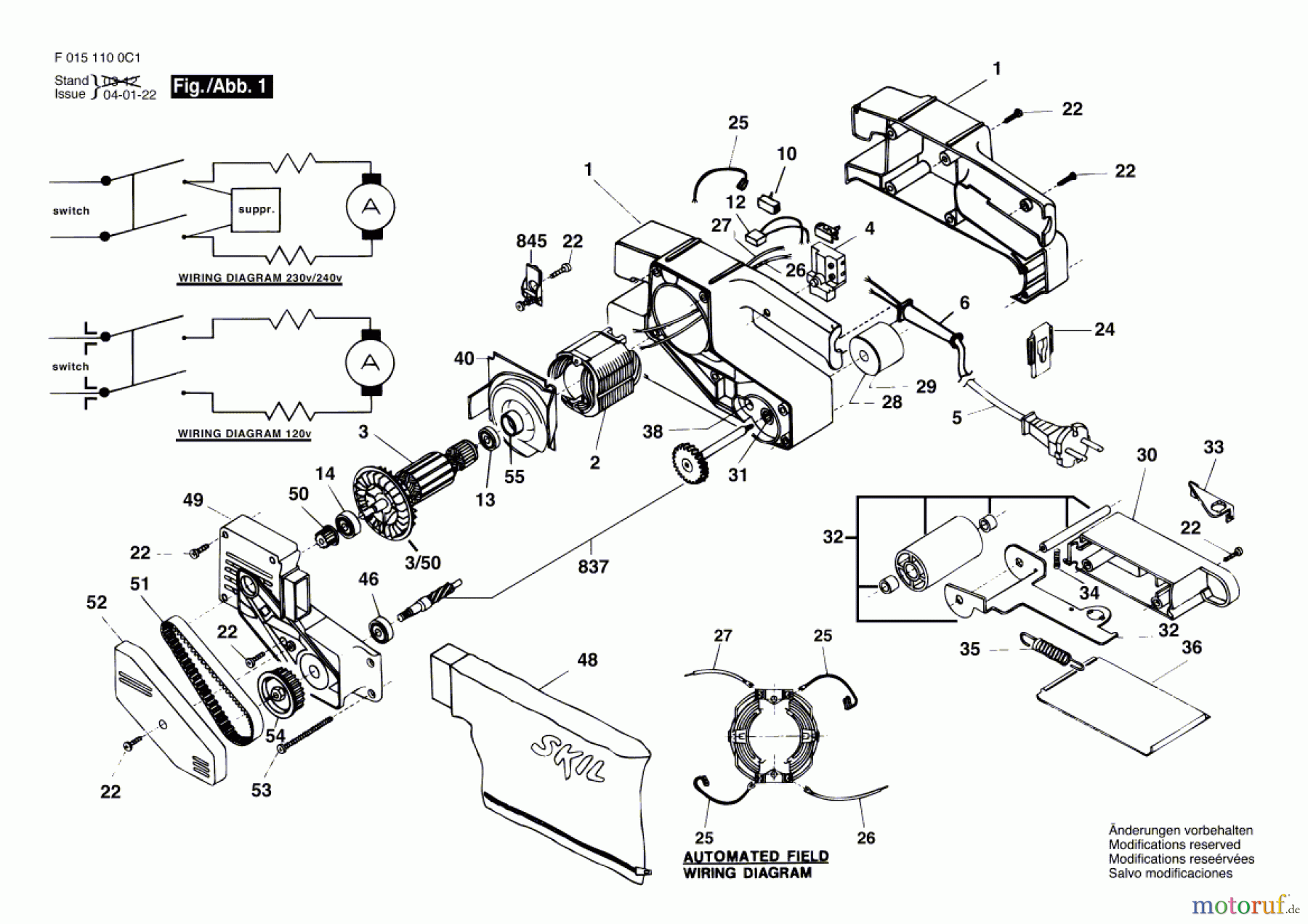  Bosch Werkzeug Bandschleifer 1100H1 Seite 1