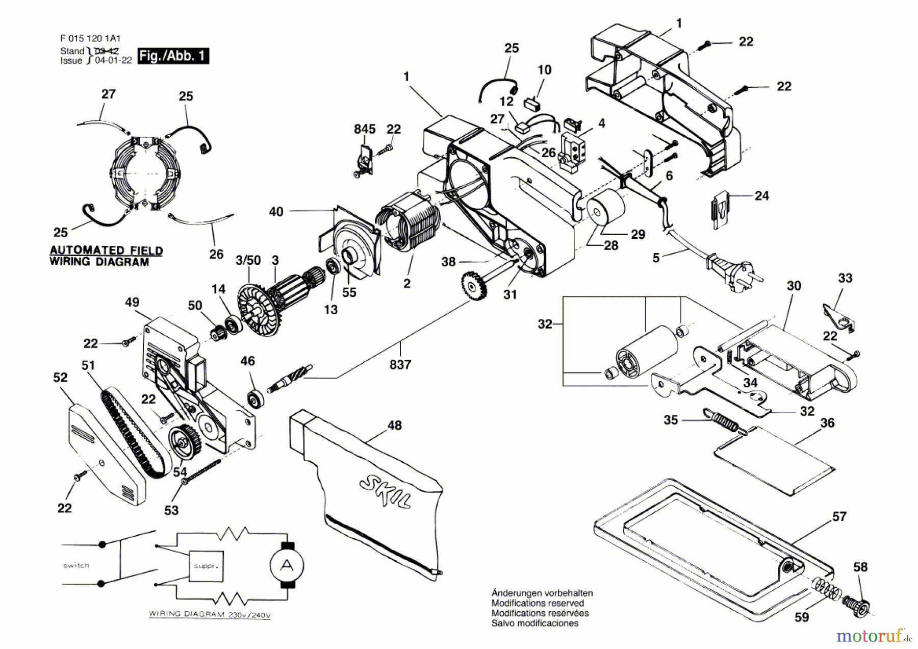  Bosch Werkzeug Bandschleifer 1201H1 Seite 1