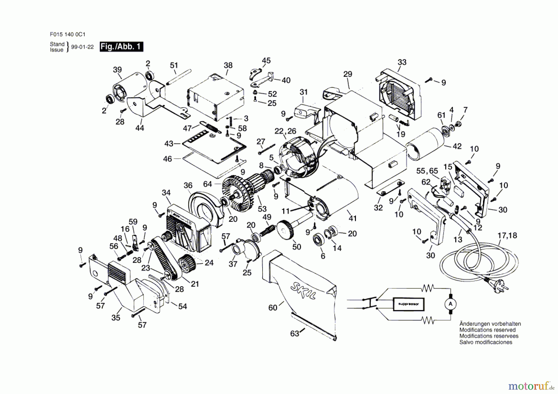  Bosch Werkzeug Bandschleifer 1400H1 Seite 1