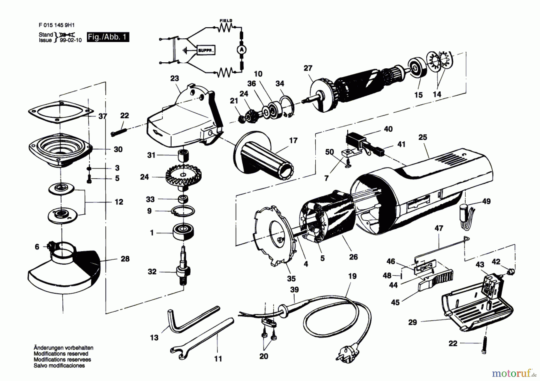  Bosch Werkzeug Winkelschleifer 1459H1 Seite 1