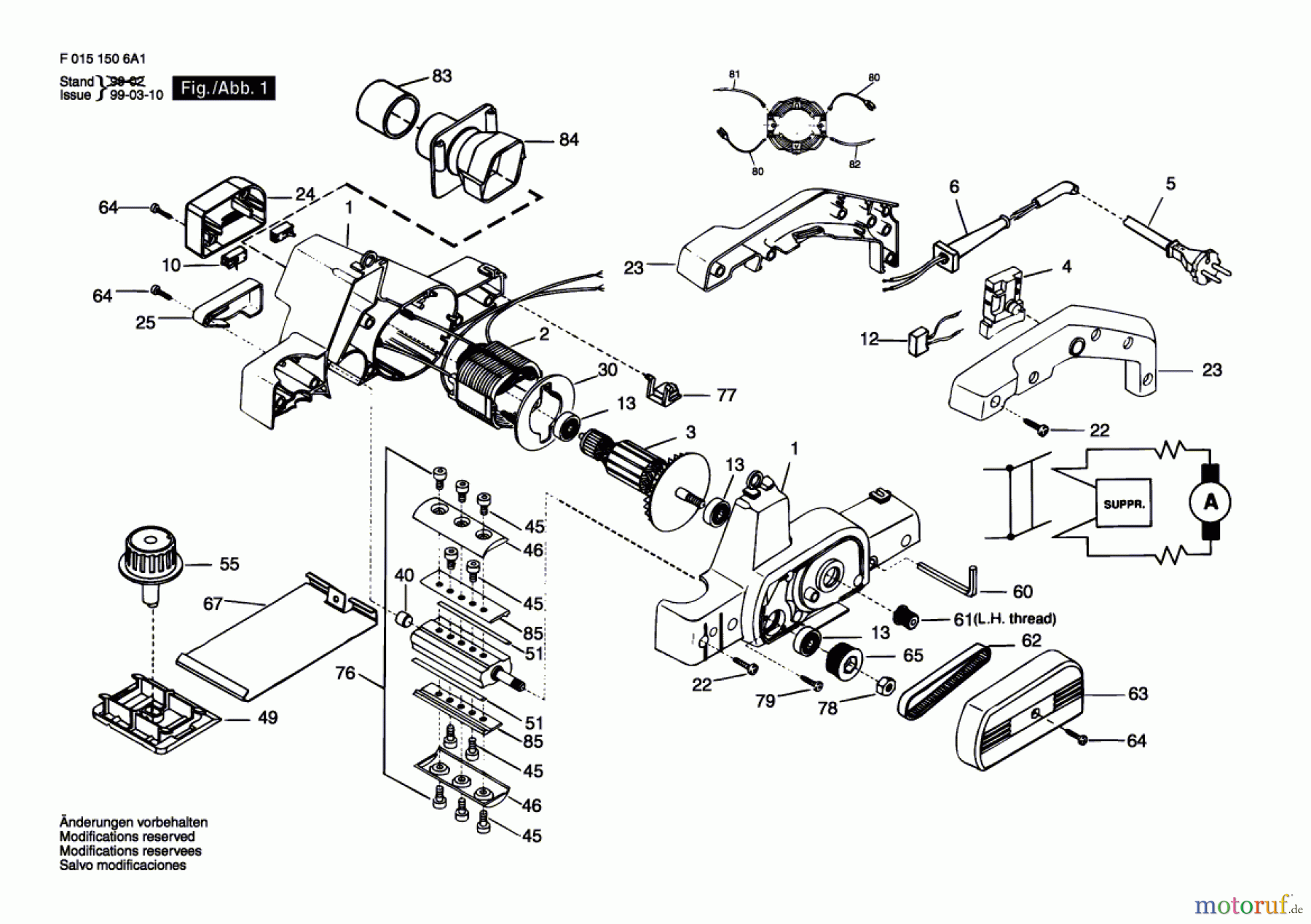  Bosch Werkzeug Handhobel 1506H1 Seite 1