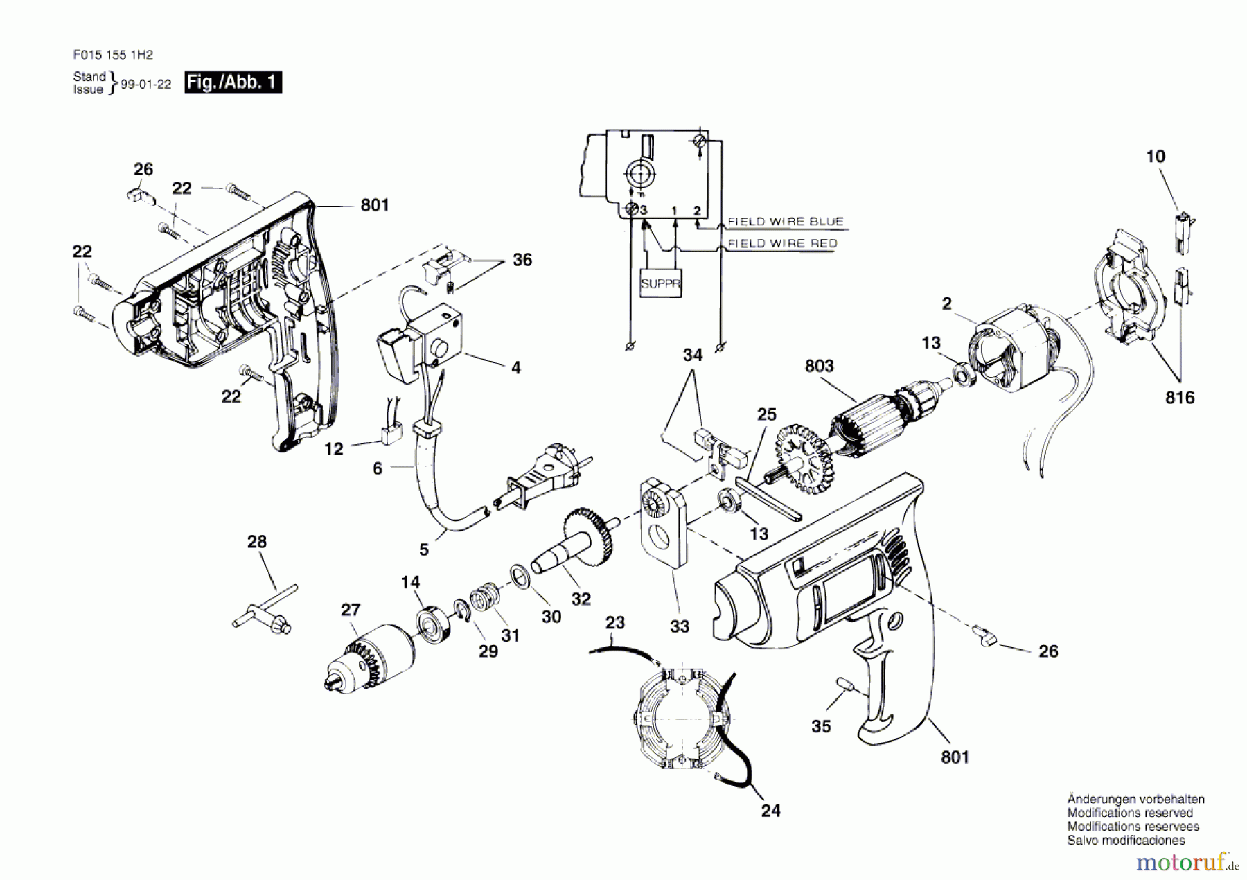 Bosch Werkzeug Bohrmaschine 1551H2 Seite 1
