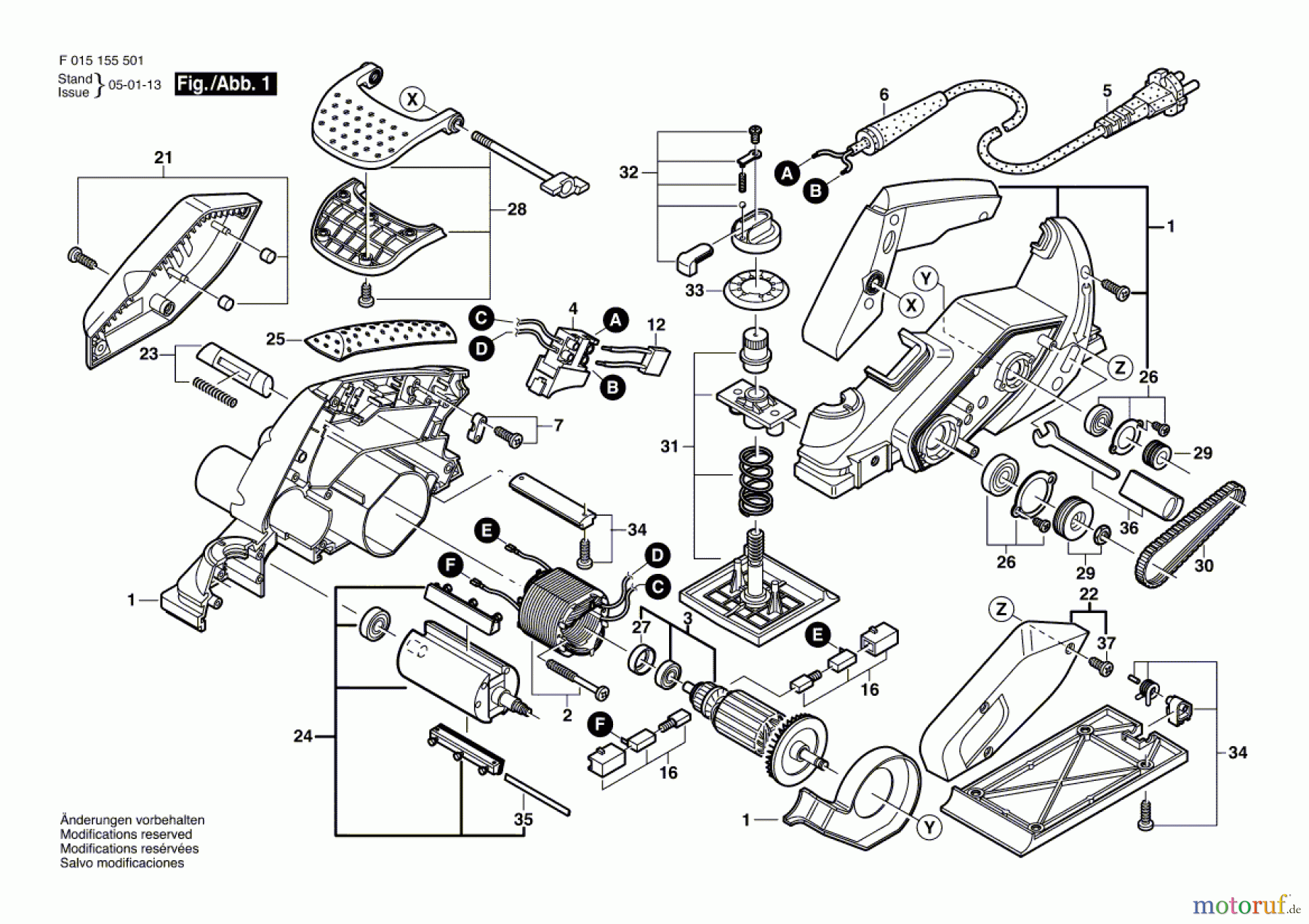  Bosch Werkzeug Handhobel 1555 Seite 1