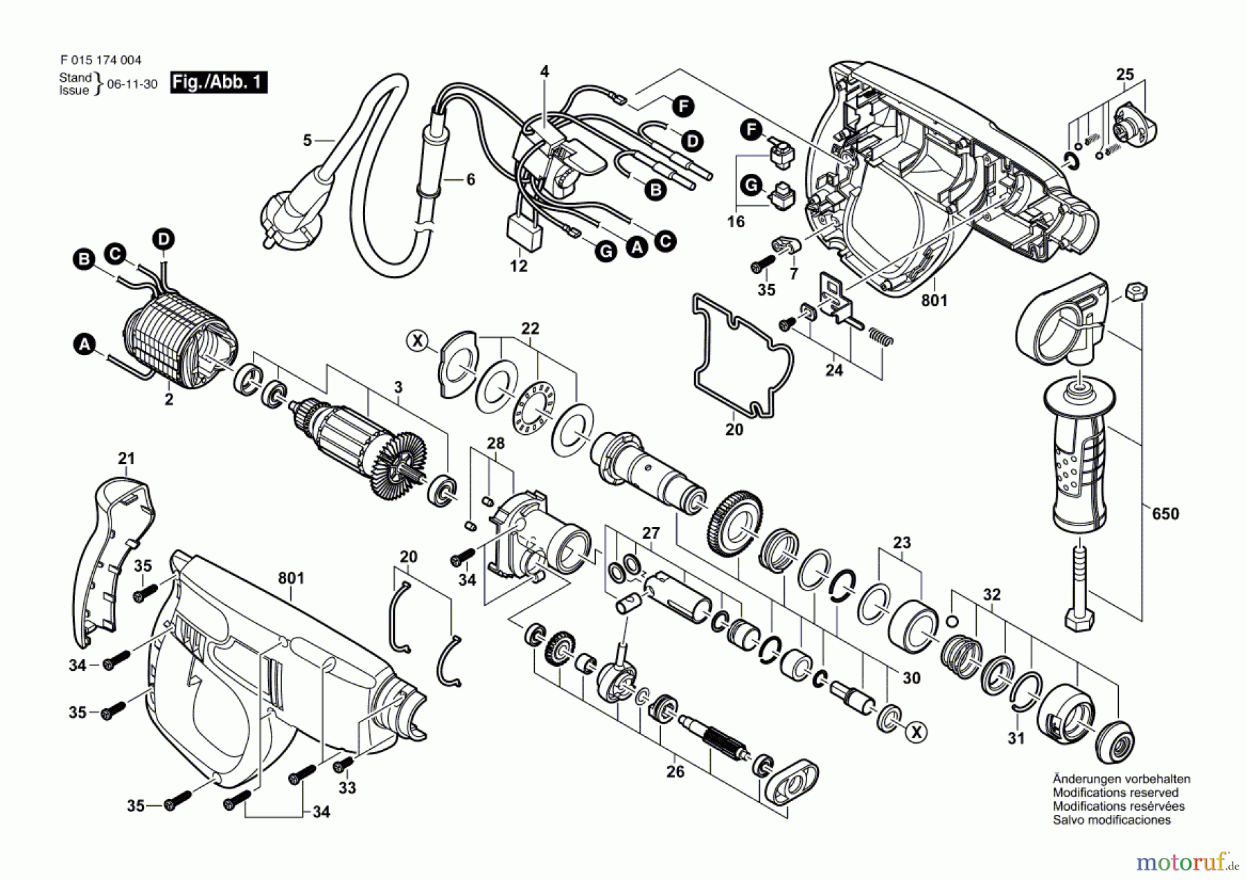  Bosch Werkzeug Bohrhammer 1703 Seite 1