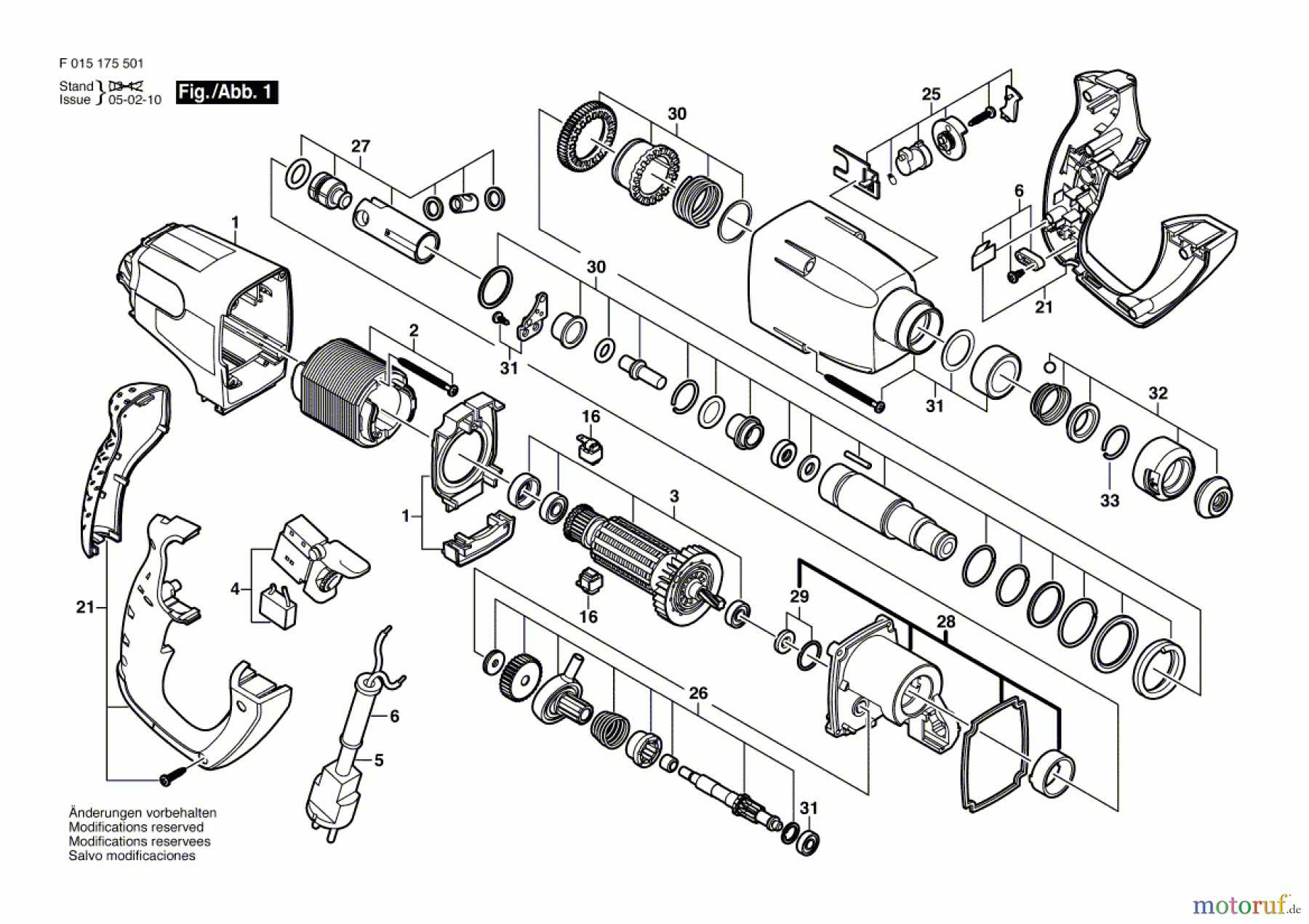  Bosch Werkzeug Bohrhammer 1755 Seite 1