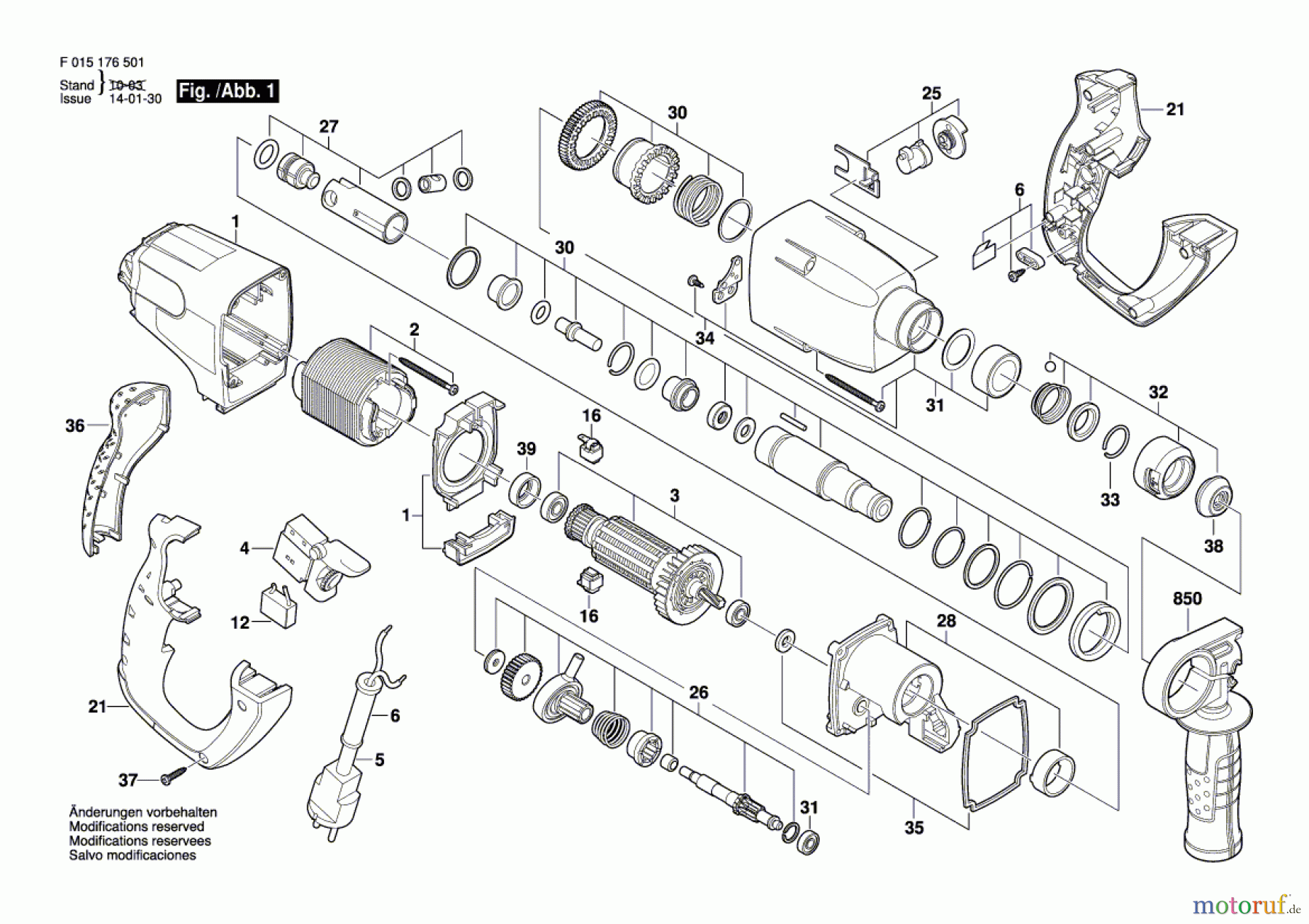  Bosch Werkzeug Bohrhammer 1765 Seite 1