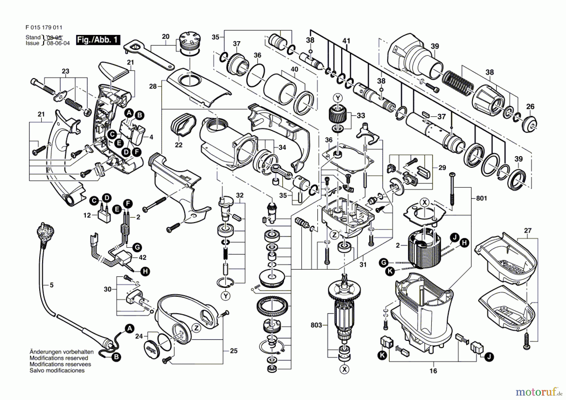  Bosch Werkzeug Hammerbohrmaschine 1790 Seite 1