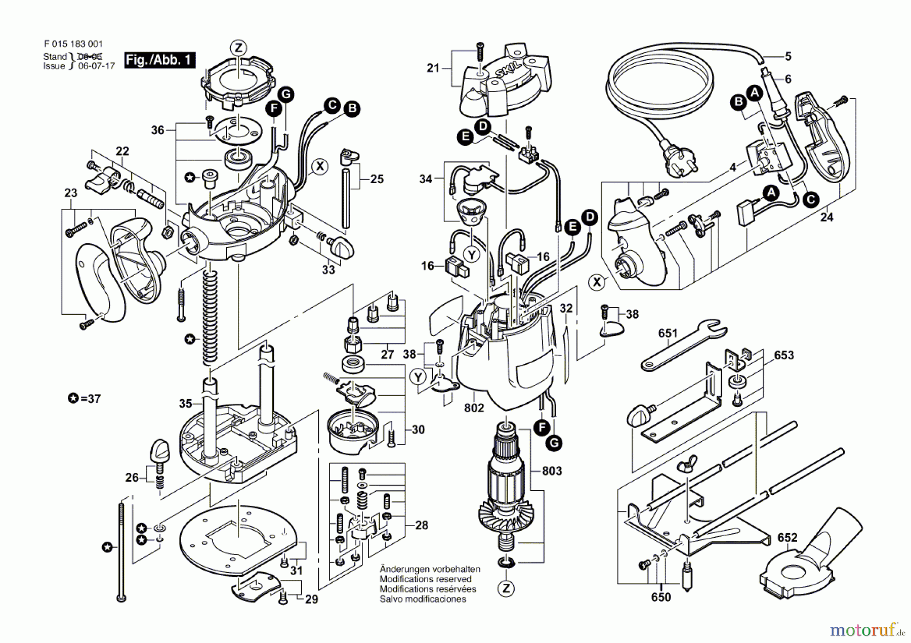  Bosch Werkzeug Oberfräse 1830 Seite 1