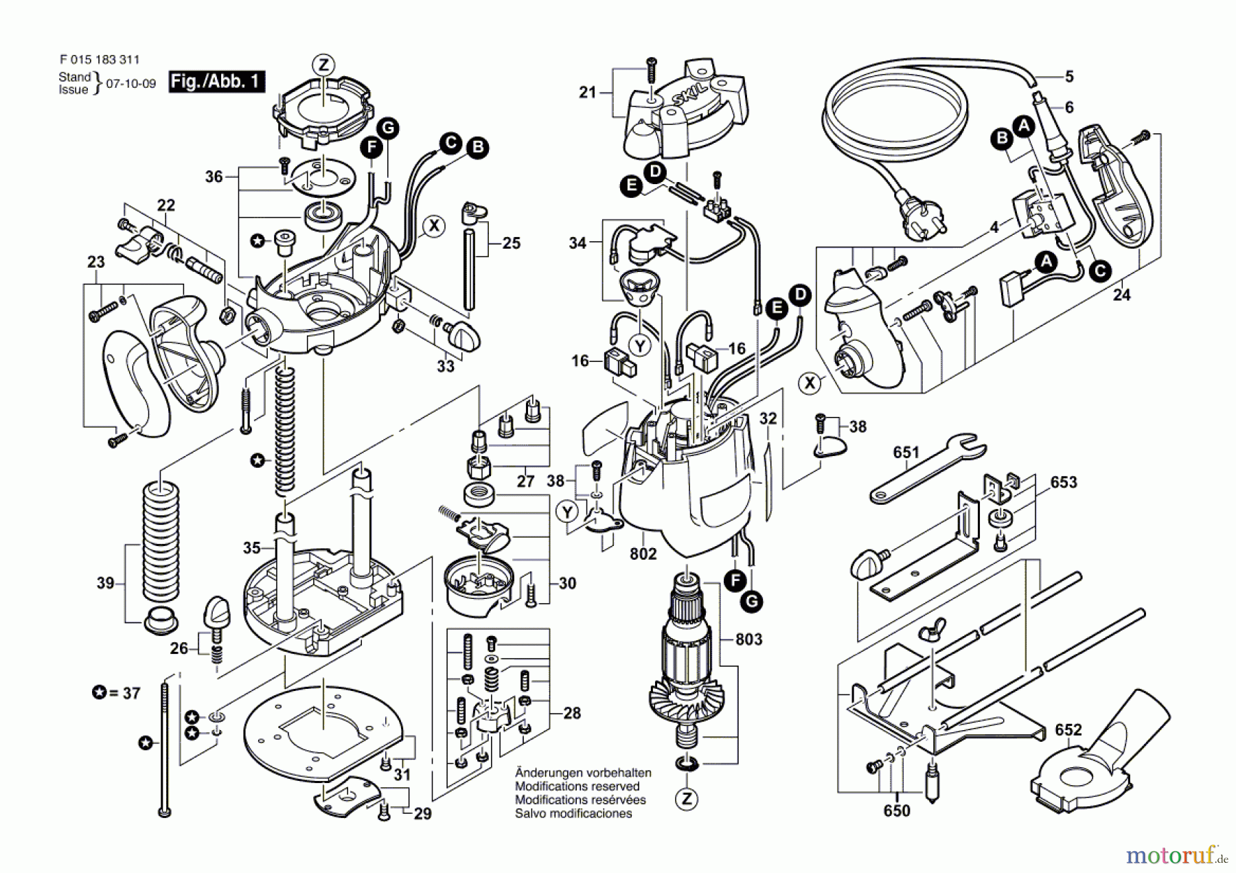  Bosch Werkzeug Hw-Oberfräse 1833 Seite 1