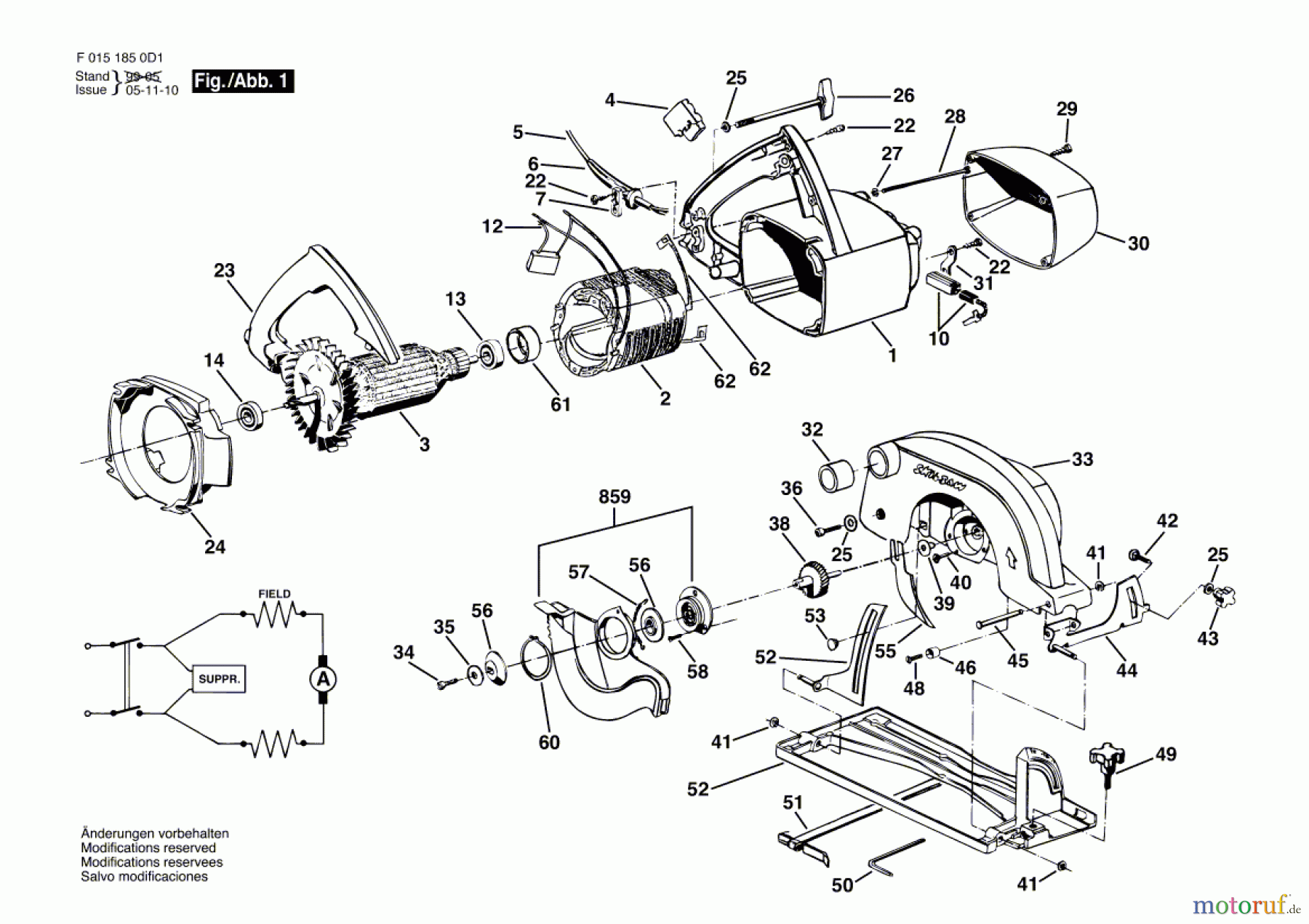  Bosch Werkzeug Handkreissäge 5751 Seite 1